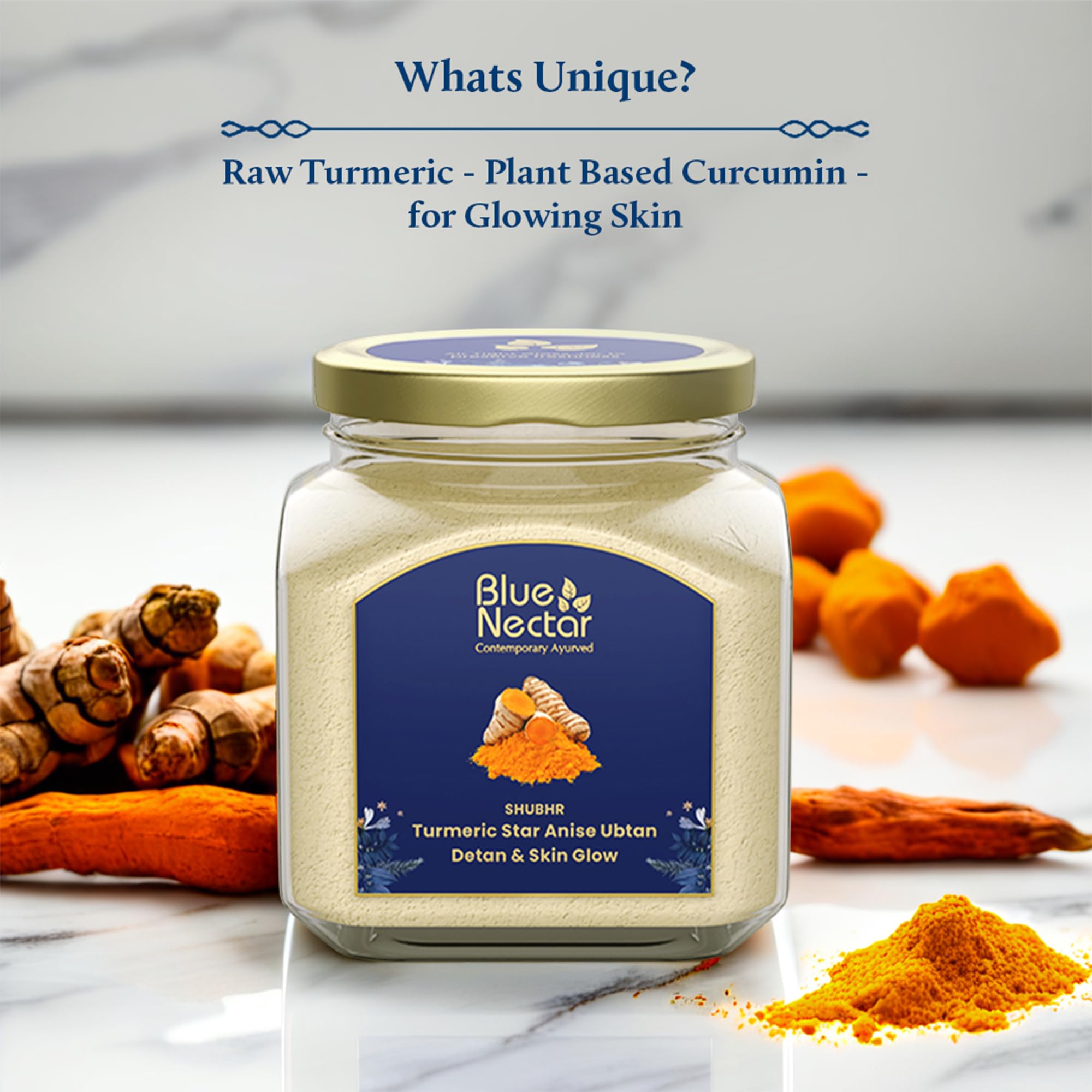 Blue Nectar Turmeric Ubtan Face Pack Powder – view 2