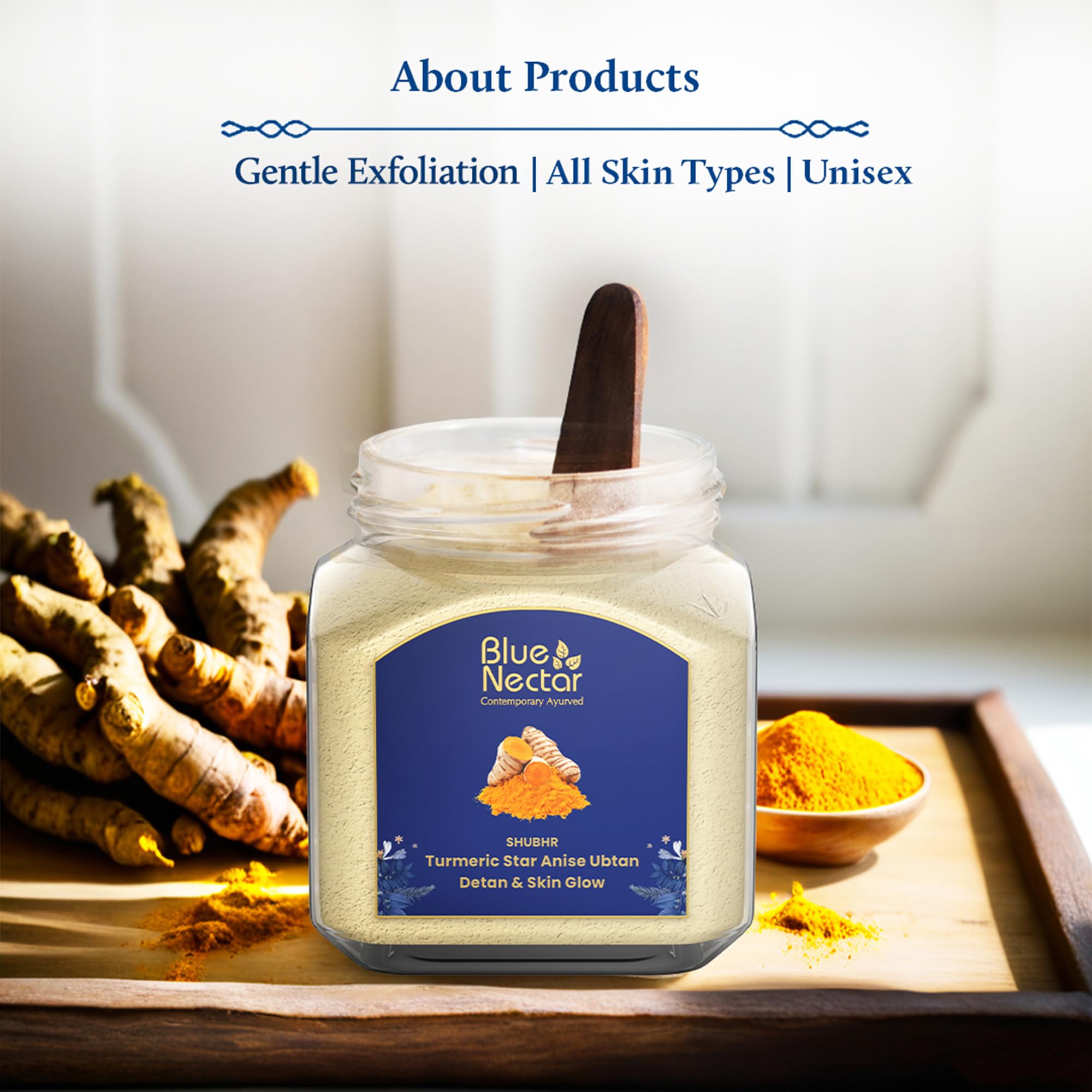 Blue Nectar Turmeric Ubtan Face Pack Powder – view 6