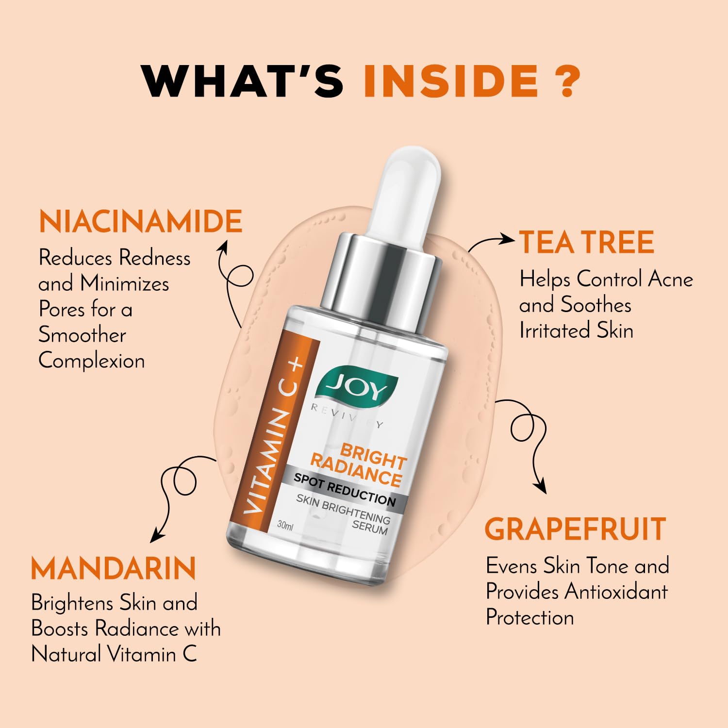 Joy Bright Radiance Vitamin C Face Serum for Skin Brightening – view 3