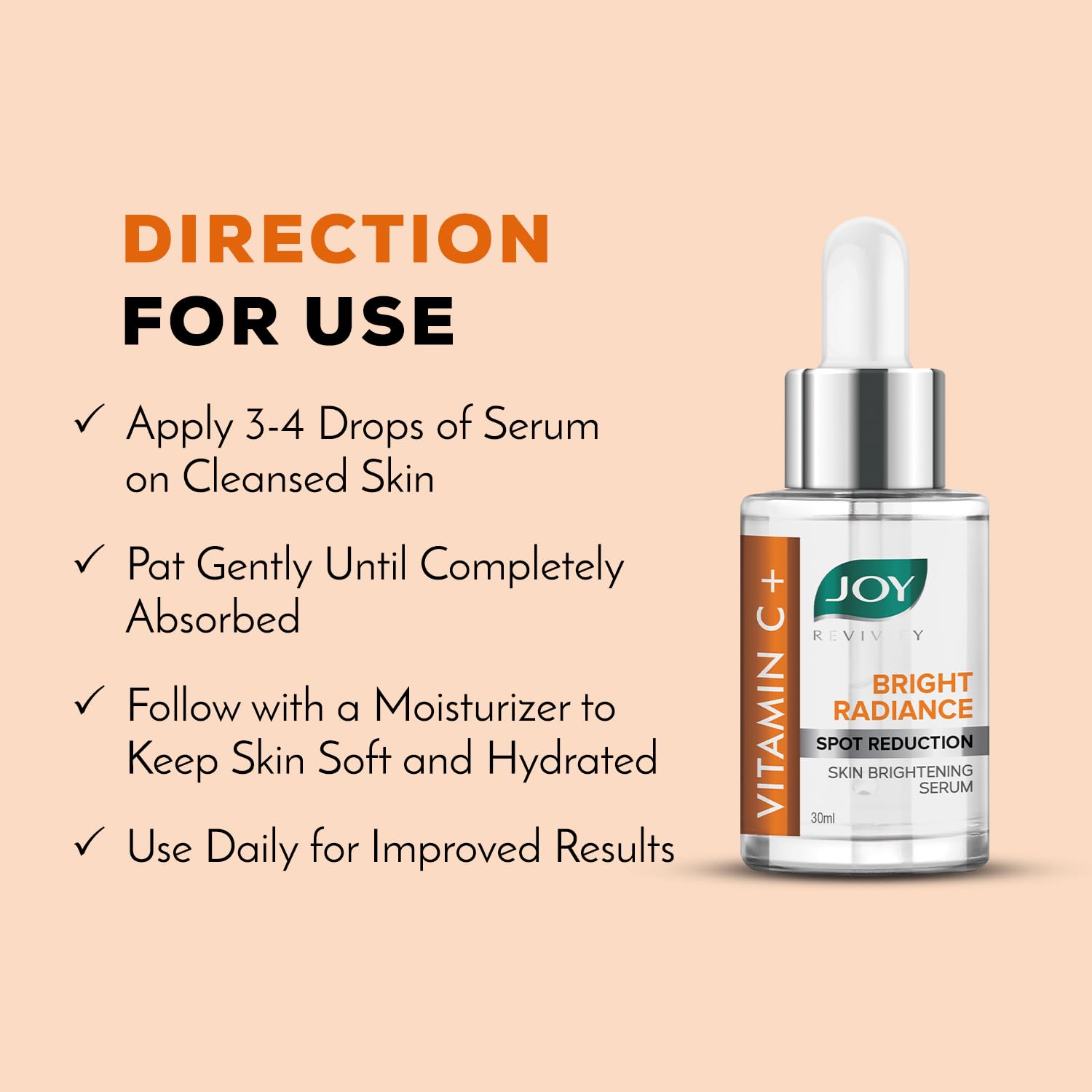 Joy Bright Radiance Vitamin C Face Serum for Skin Brightening – view 5