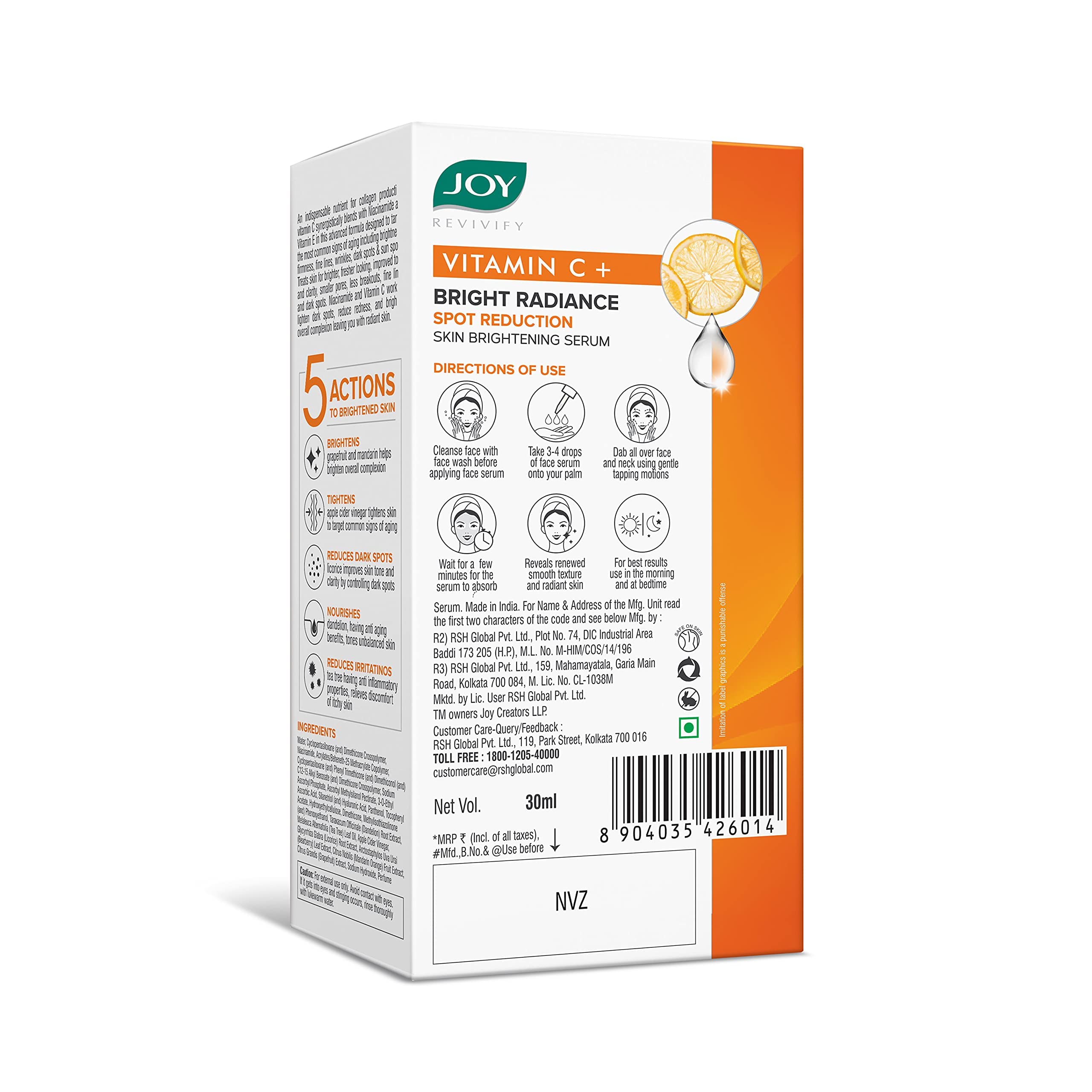 Joy Bright Radiance Vitamin C Face Serum for Skin Brightening – view 8