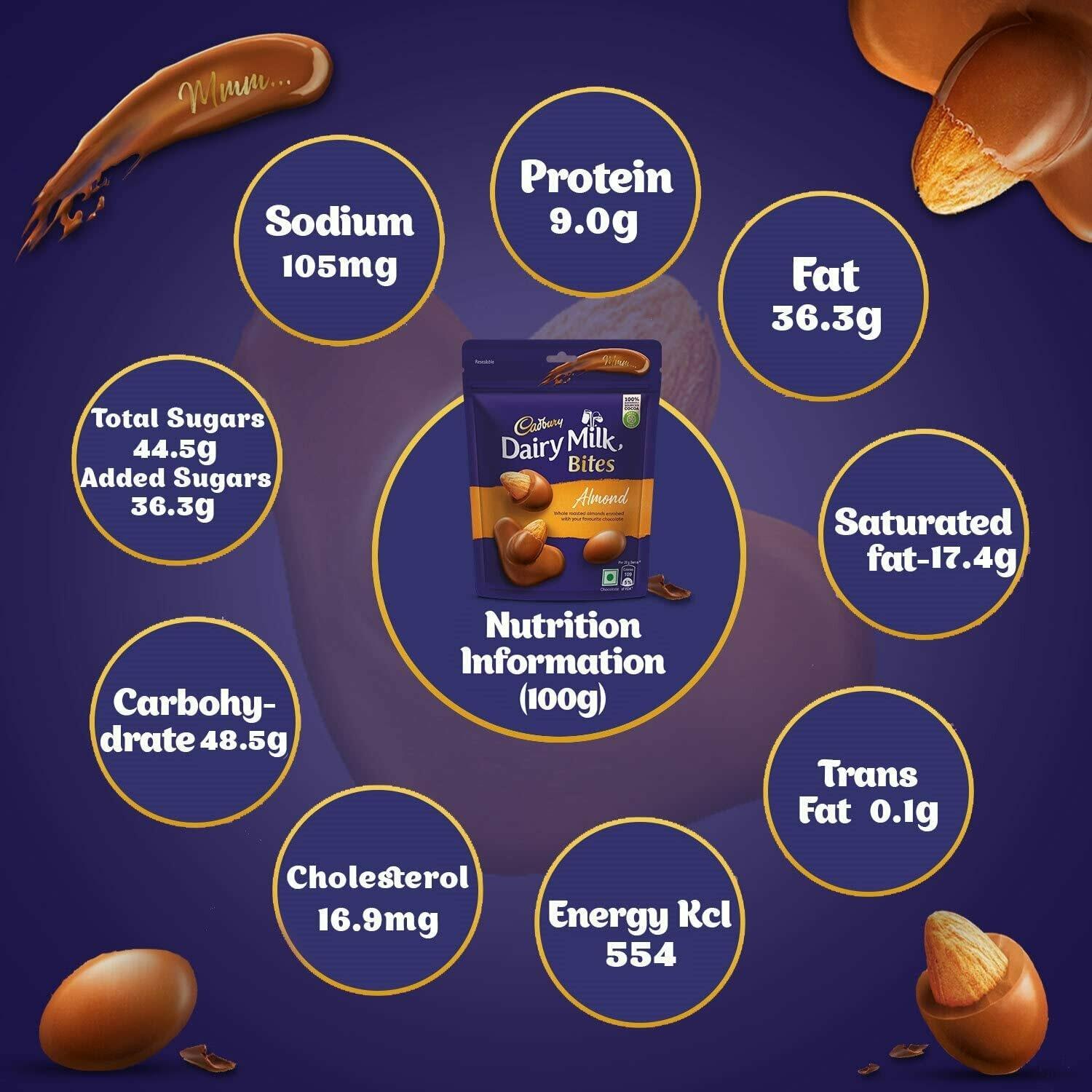 Cadbury Dairy Milk Bites- Almond 40G – view 3