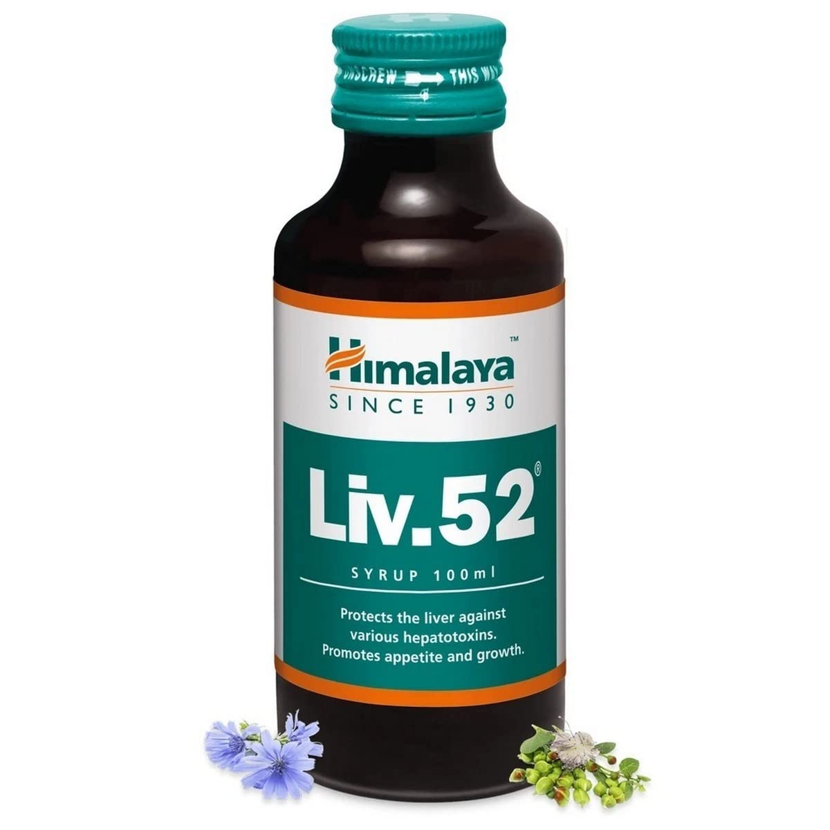 Himayala Liv.52 syrup bottle 100 ml product pack
