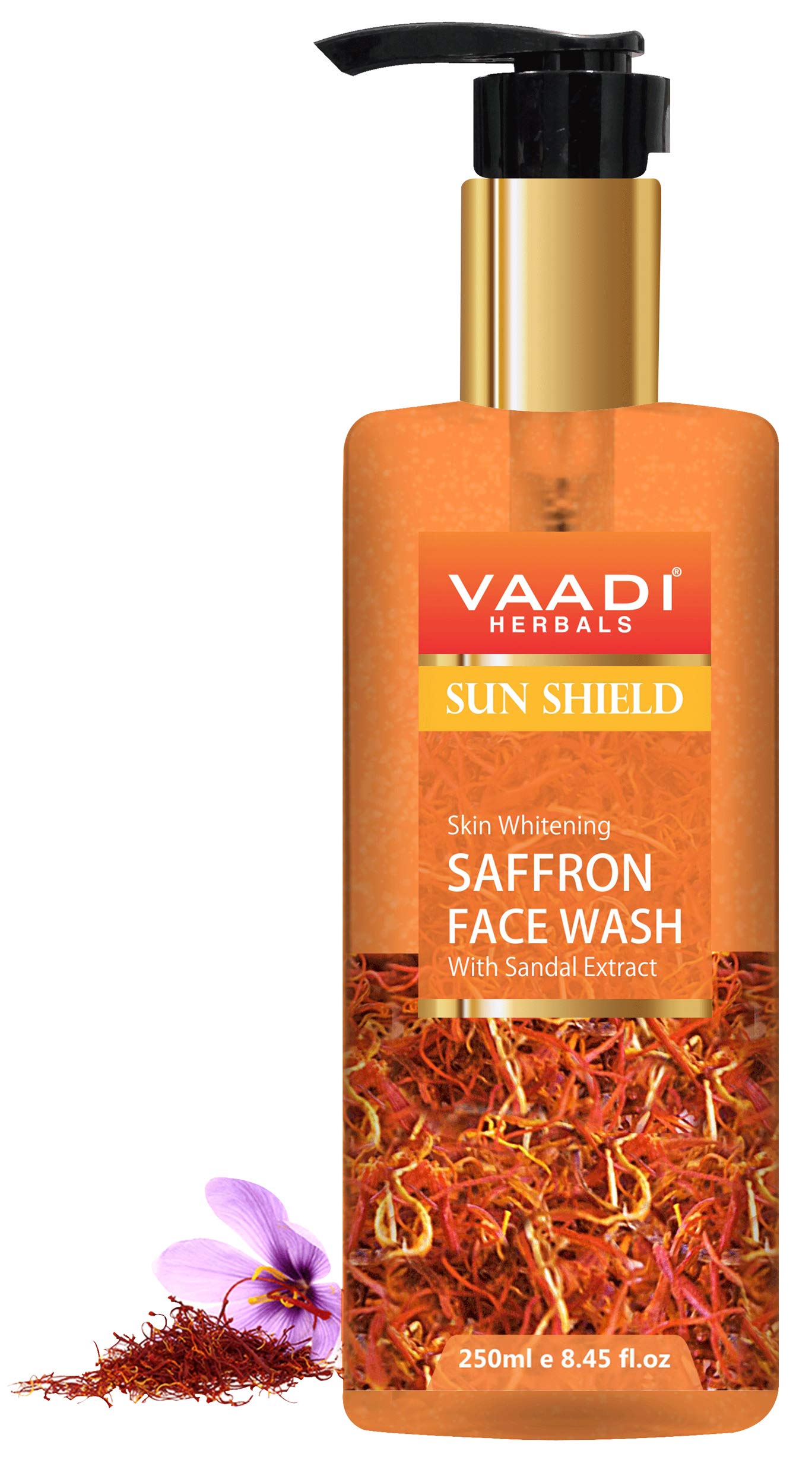 Vaadi Herbals Pvt Ltd Skin Whitening Saffron Face Wash With Sandal Extract, 250 ml – view 2