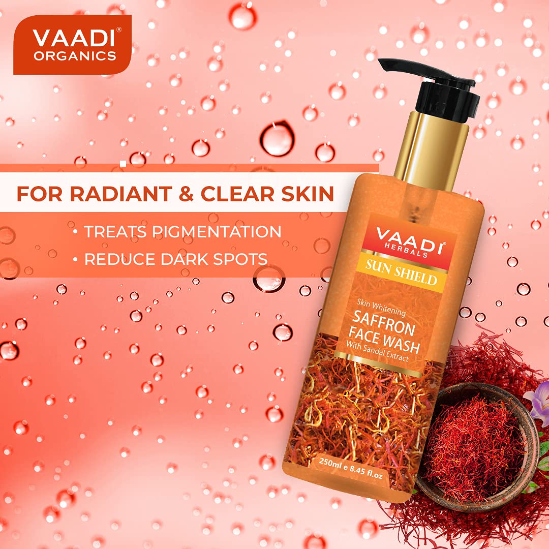 Vaadi Herbals Pvt Ltd Skin Whitening Saffron Face Wash With Sandal Extract, 250 ml – view 3