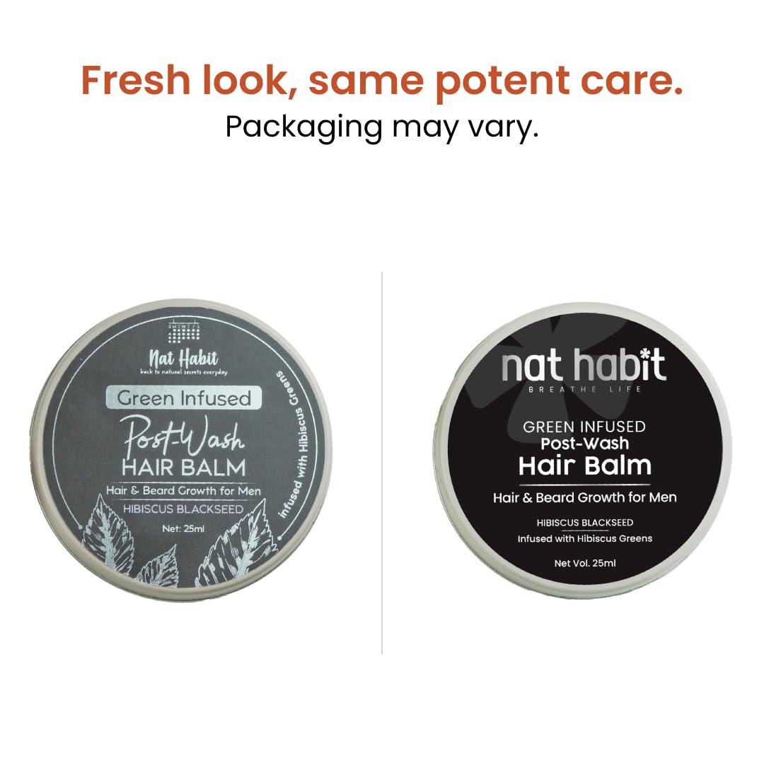 Nat Habit Hibiscus Black Seed Hair & Beard Balm For Hair Growth, Beard Growth, Hair Smoothening & Straightening - Infused With Hibiscus Leaves (Pack Of 1, 25Ml), 35 Grams – view 2
