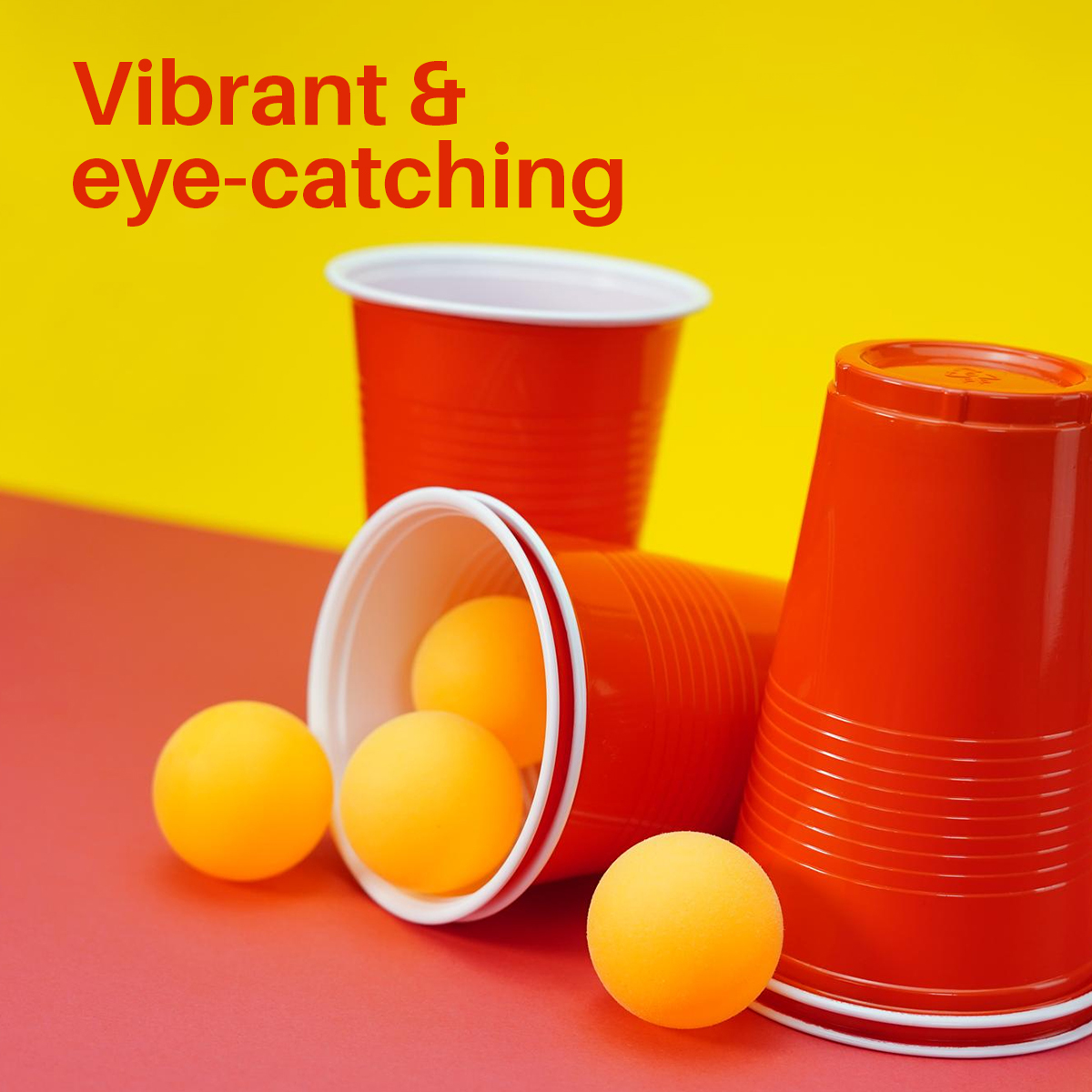 NeuOrigin Party Cups/Plastic Cups for Party/Reusable Party Cups/ 100 Cups Pack/Red Beer Cup – view 3