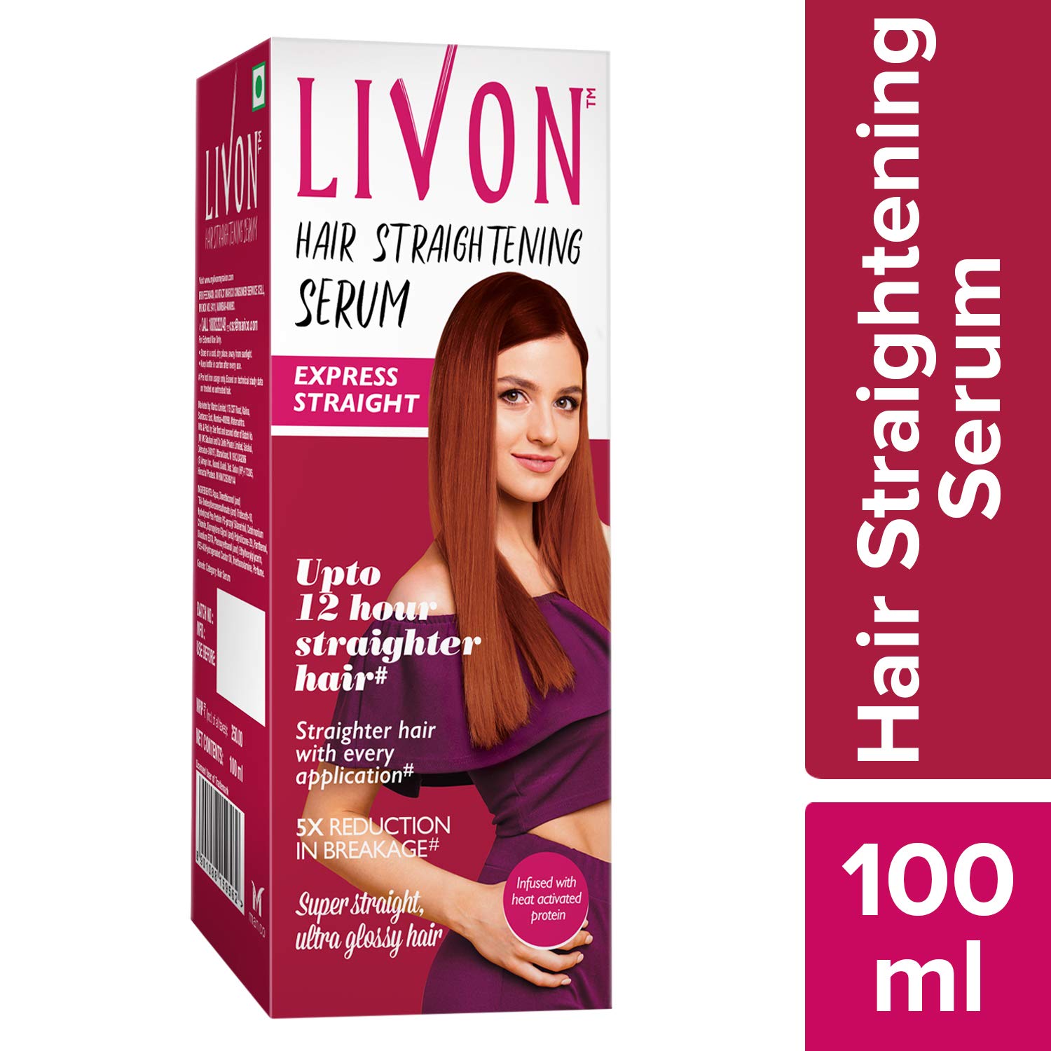 Livon Serum for Women for All Hair Types, For Frizz-free, Smooth & Glossy Hair, 100 ml and Livon Hair Straightening Serum for Straighter Hair Upto 12 Hours & 5X Less Breakage, 100 ml – view 6