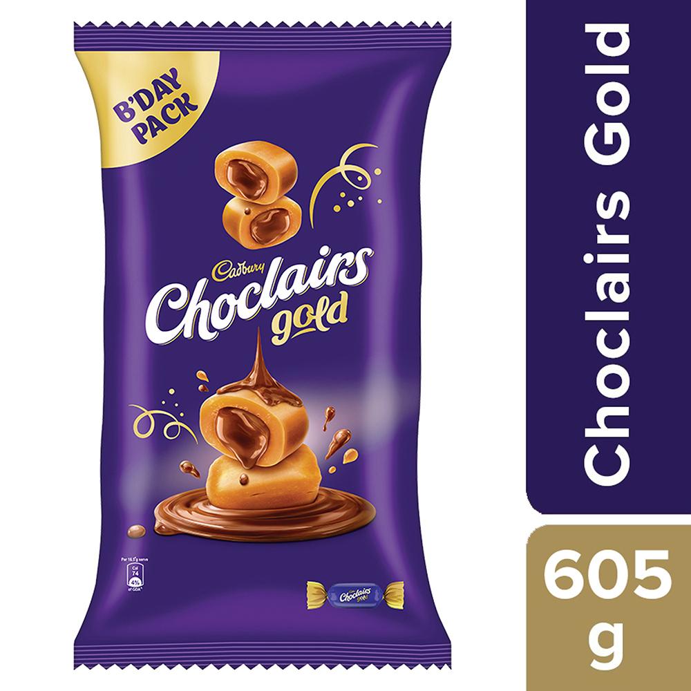 Pack of Cadbury Caramel Choclairs Gold caramel chocolate candies