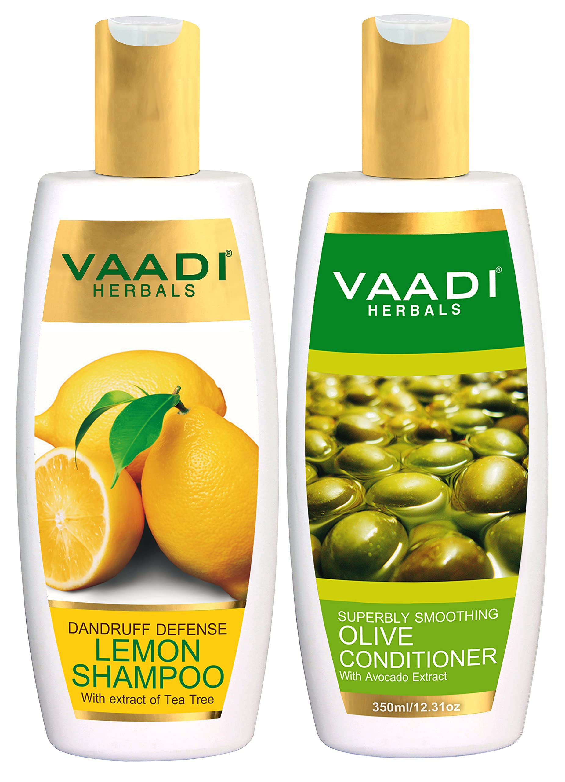 Vaadi Herbals Dandruff Defense Lemon Shampoo, 350ml with Olive Conditioner, 350ml – view 2