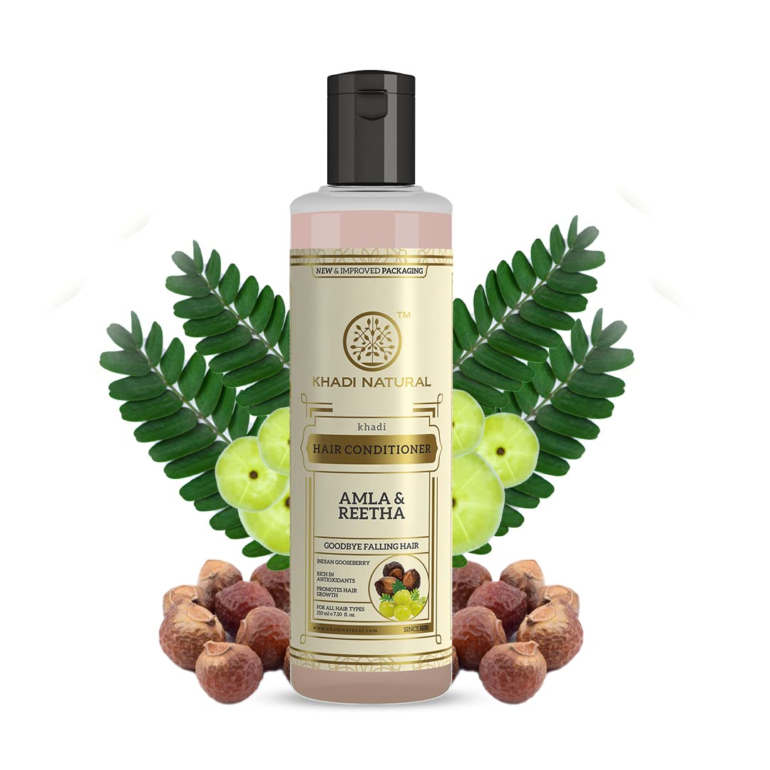 Khadi Natural herbal hair conditioner bottle with amla and reetha