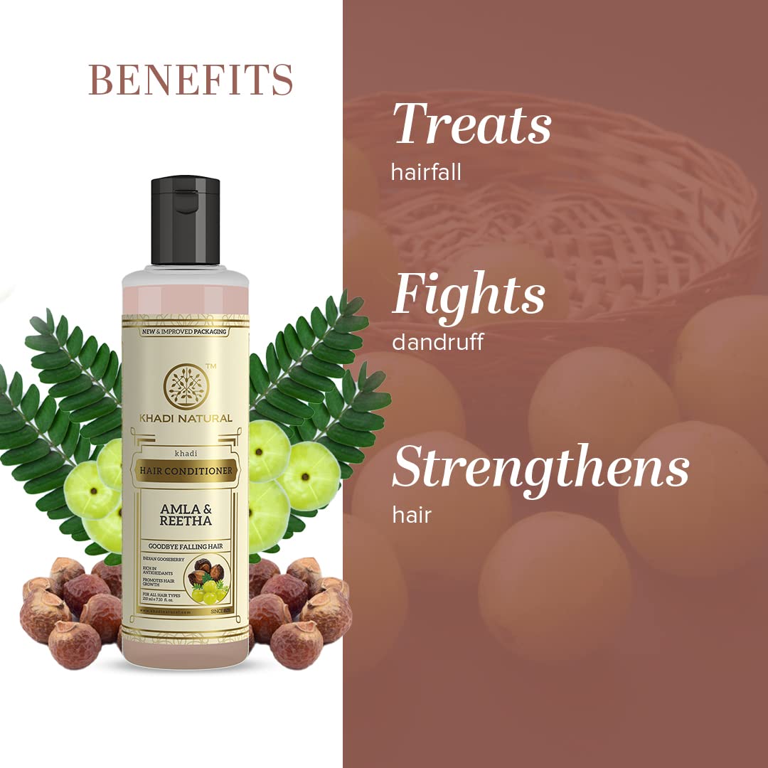 Khadi Natural Amla & Reetha Hair Conditioner 210ml – view 2