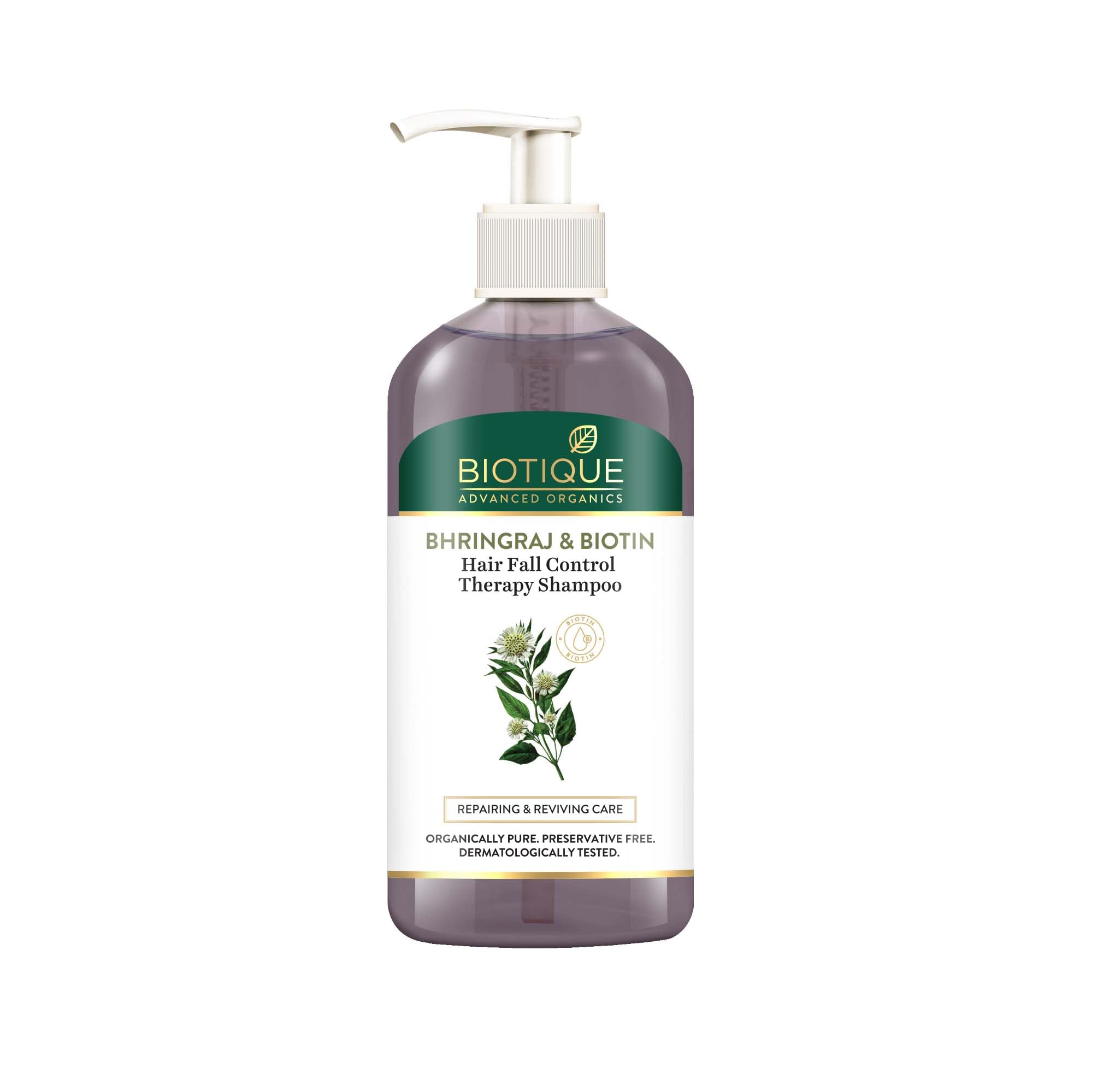Biotique 300 ml hair fall control shampoo with Bhringraj and Biotin