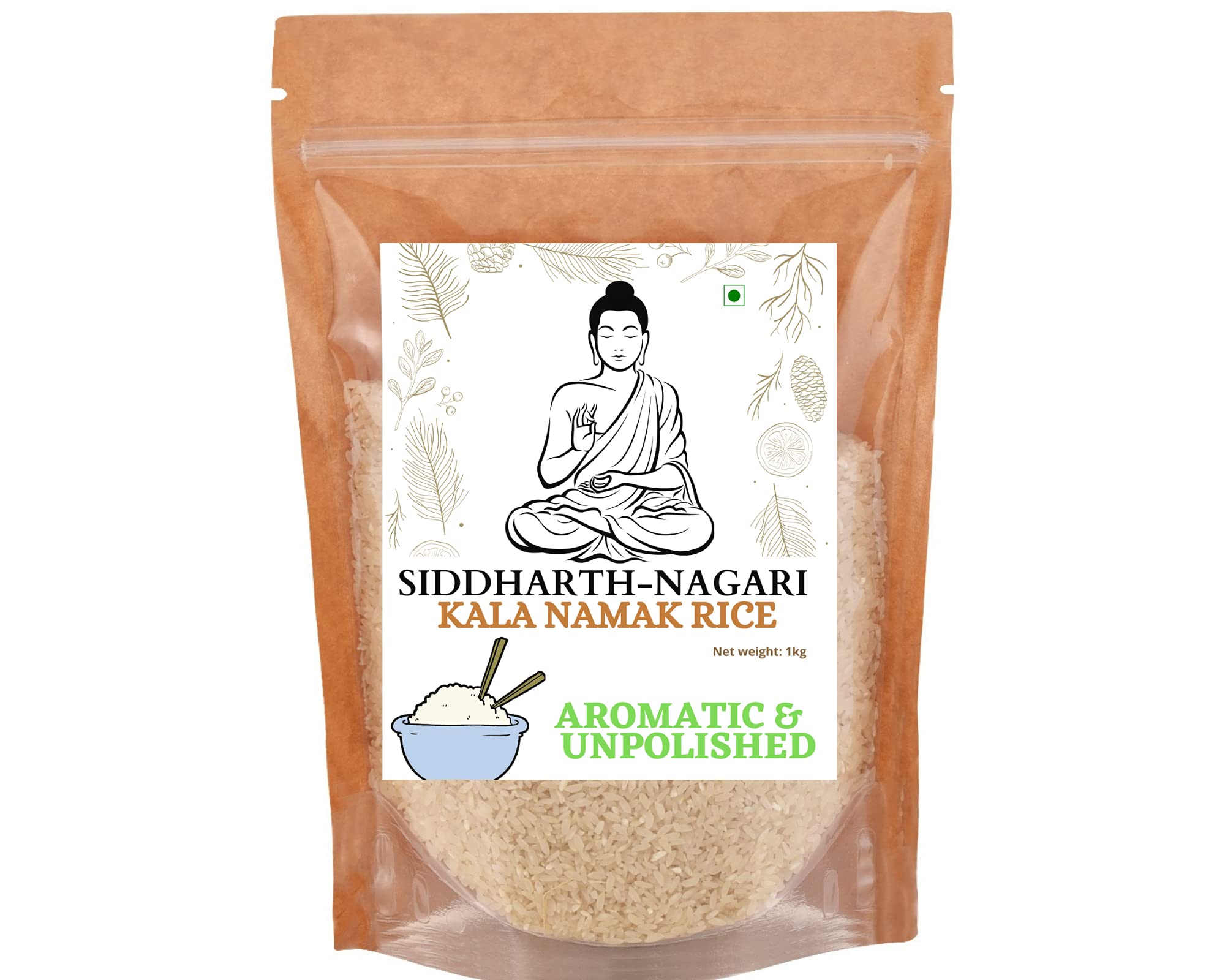 PITAAMAH Kala Namak Rice|3Kg|Aromatic Rice|Unpolished Rice|Buddha Rice|Diabetic Friendly|Gi Tag|Directly From Siddharthnagar Farmers