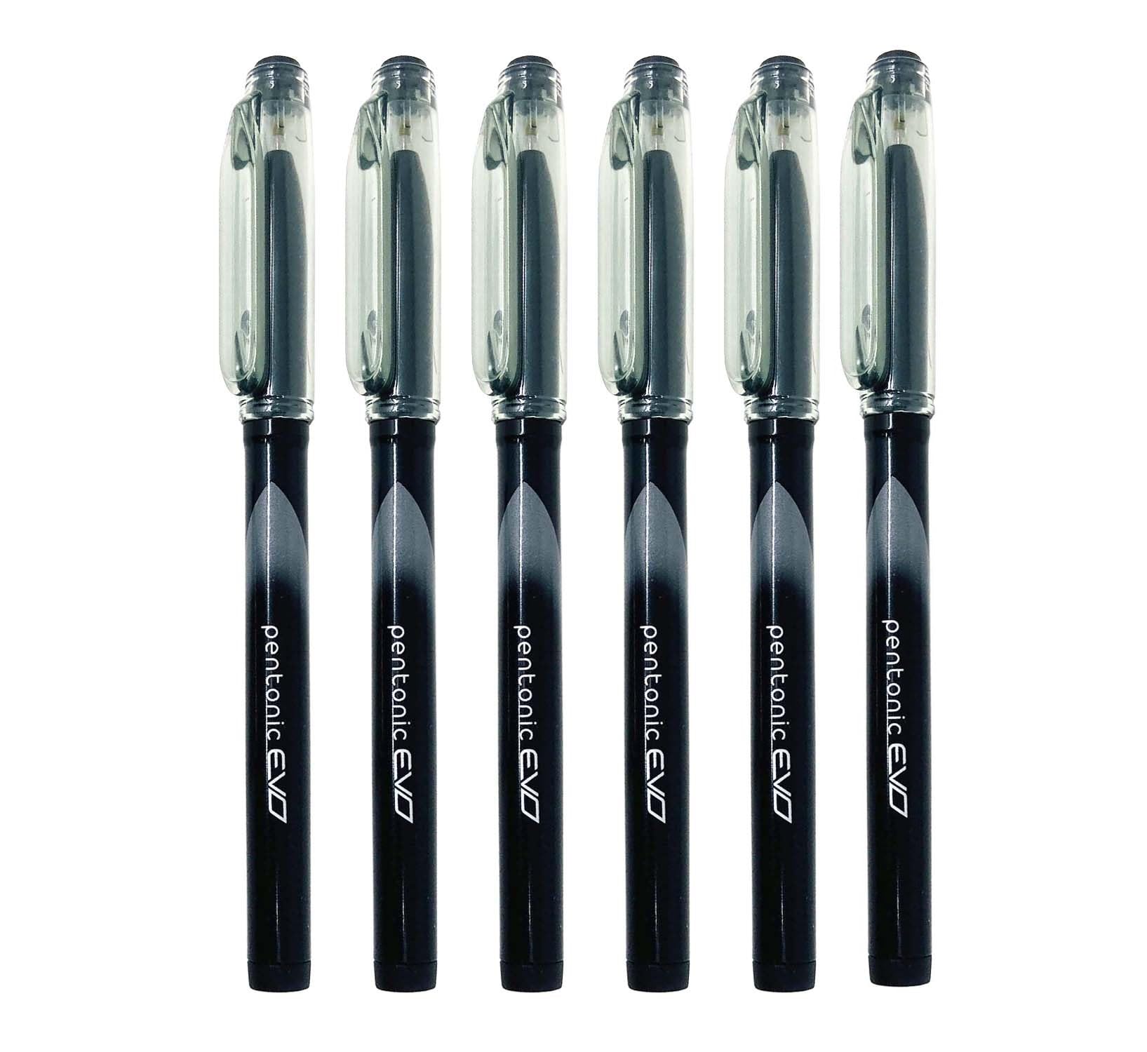 Pentonic EVO 0.7 mm black gel pens with round grip