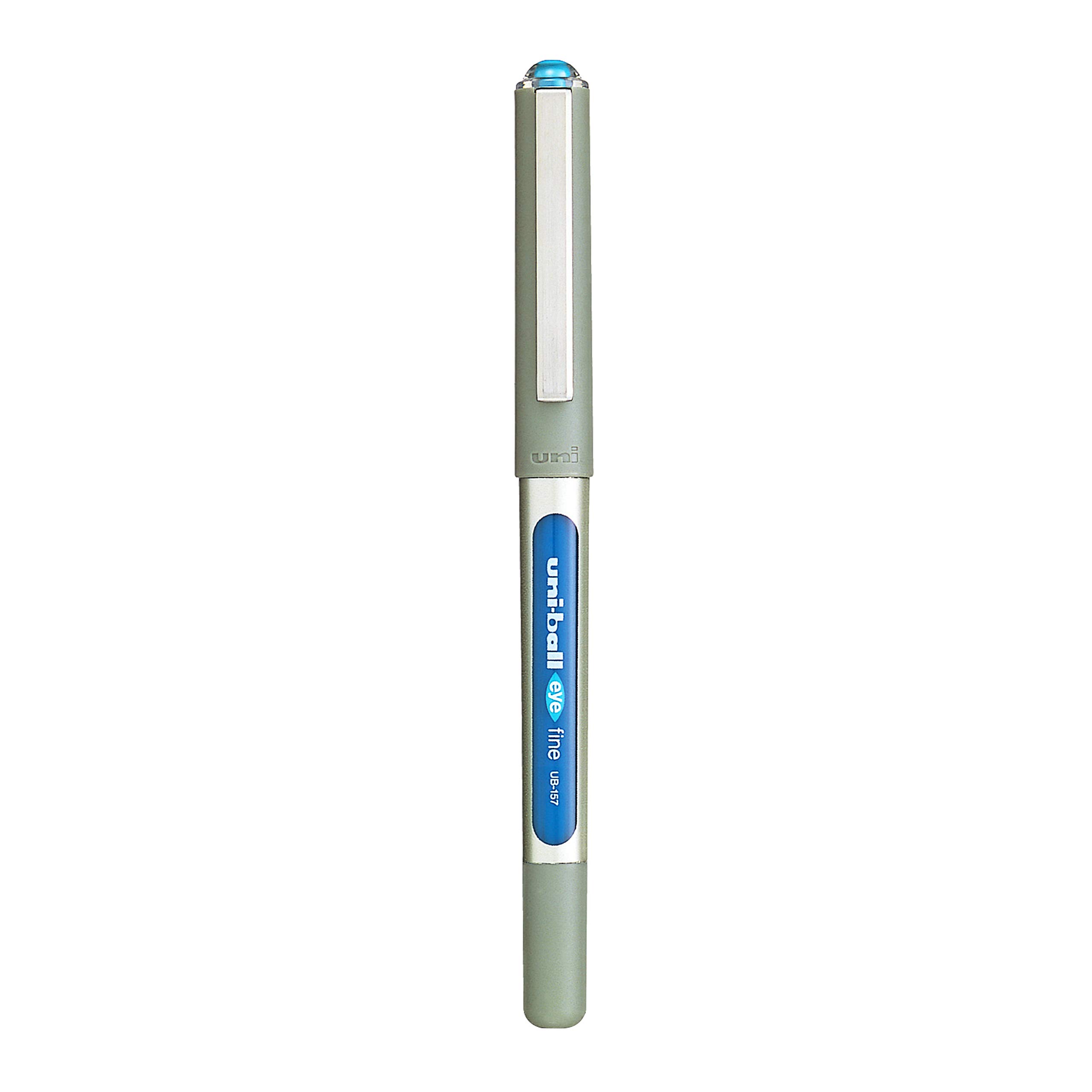uni-ball Eye UB157 0.7 mm Roller Ball Pens, Light Blue Ink, Pack of 6 – view 3