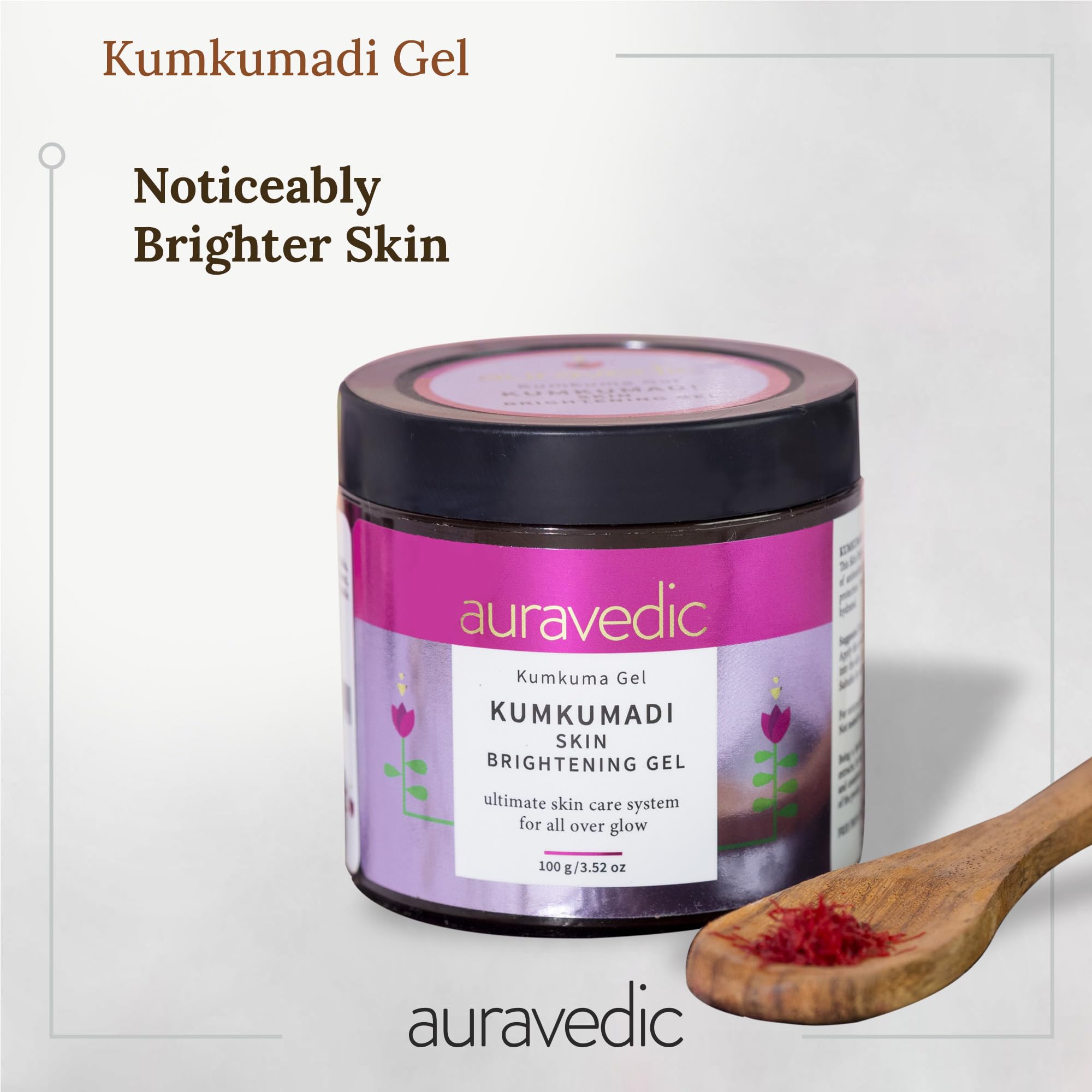AURAVEDIC Kumkumadi Gel for Brightening & Glow Pack of 2 - Kumkumadi to Purify, Detox, Glow & Renew Face & Skin Beauty Ritual for Women and Men – view 2