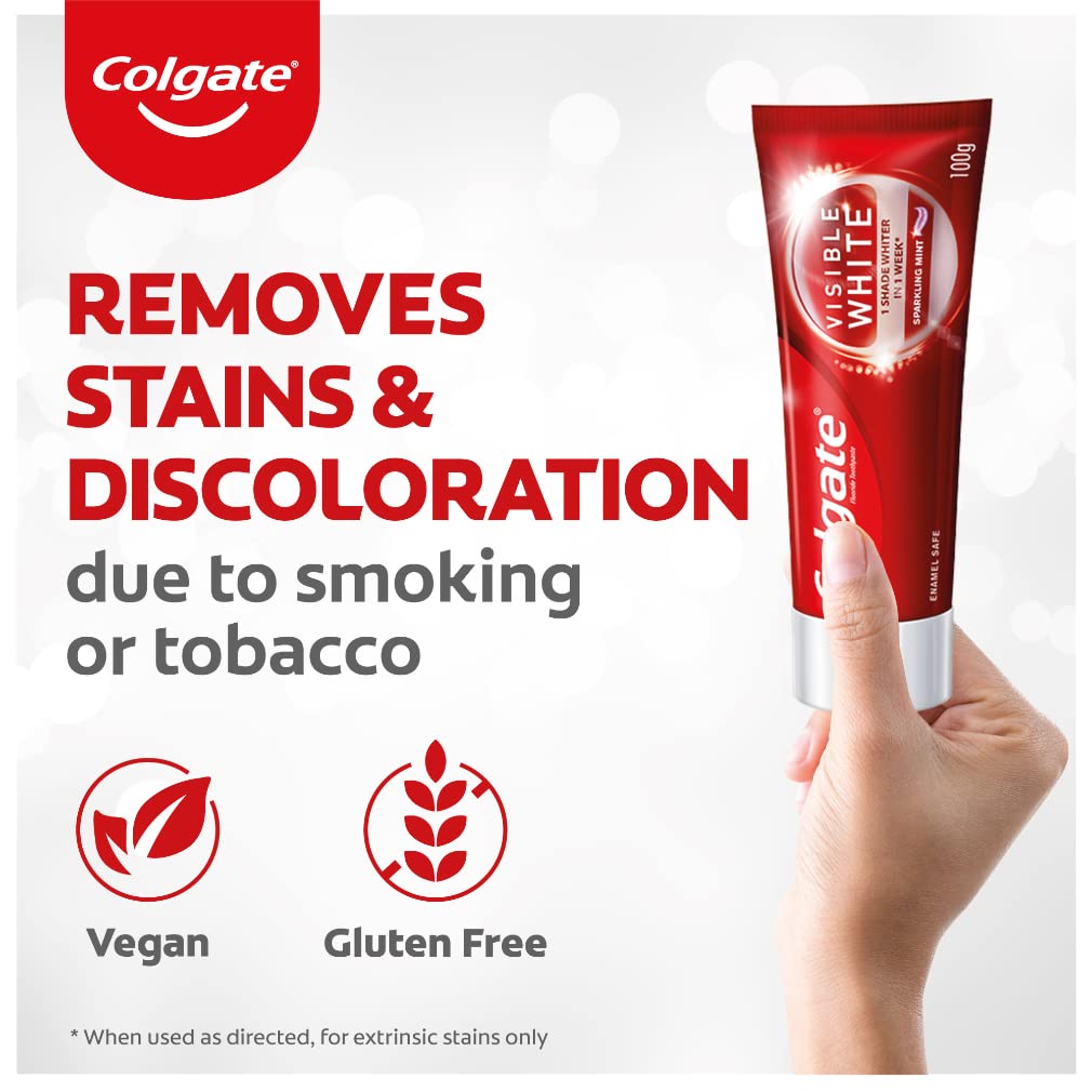 Colgate Visible White Teeth Whitening Toothpaste, Pack of 400g – view 4