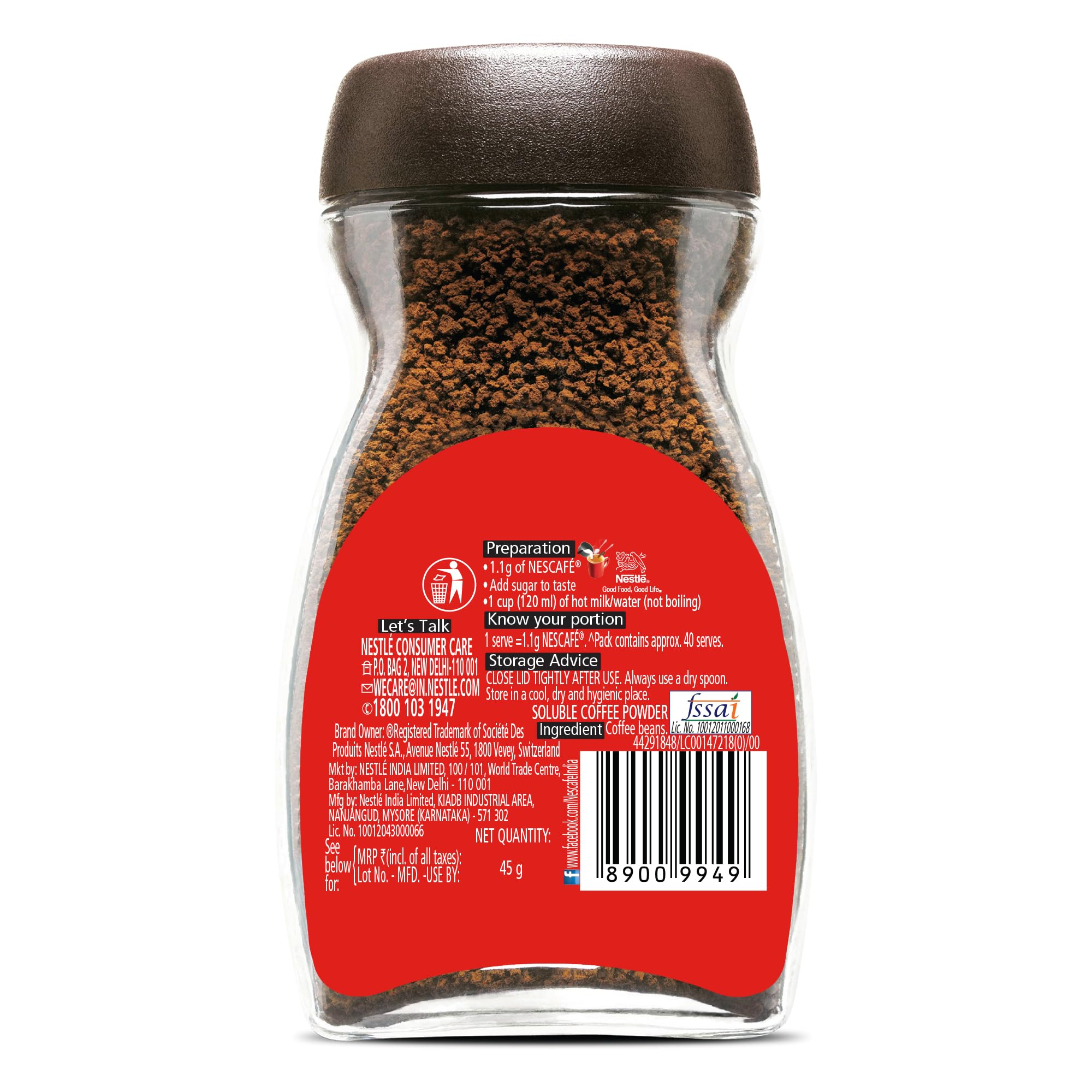 NESCAFE Classic Instant Coffee Powder, 45 g Jar – view 2