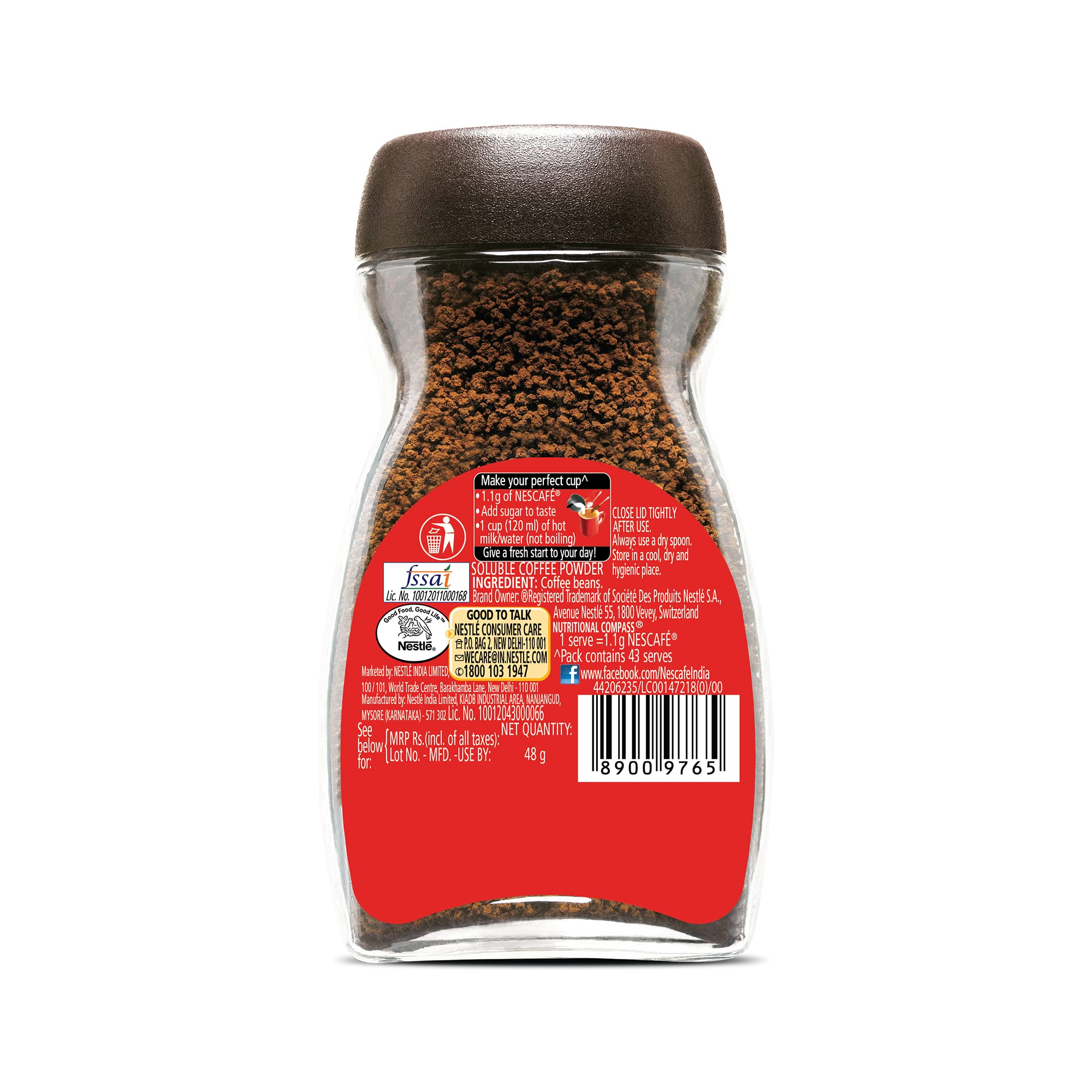 NESCAFE Classic Instant Coffee Powder, 45 g Jar – view 3