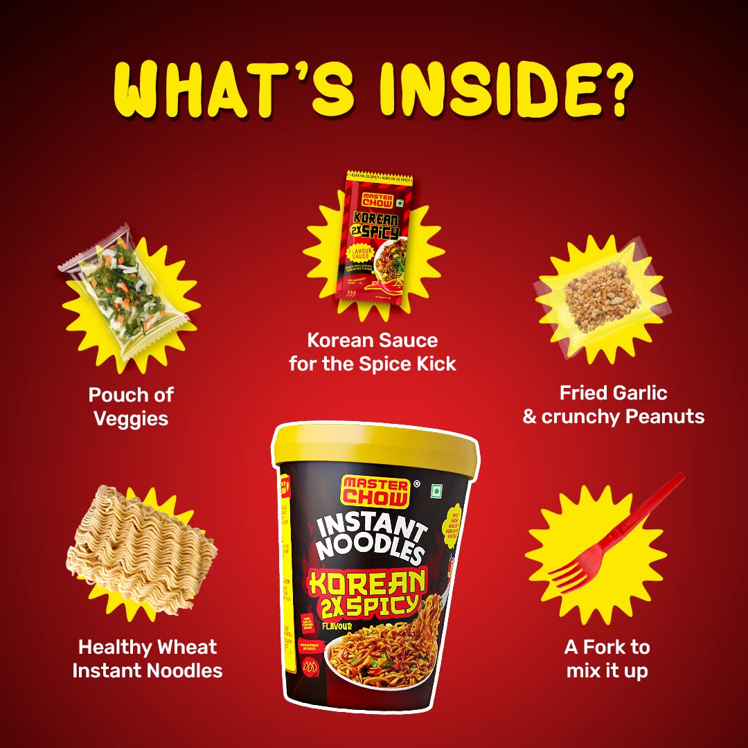 MasterChow Instant Cup Noodles - Korean 2X Noodles – view 3