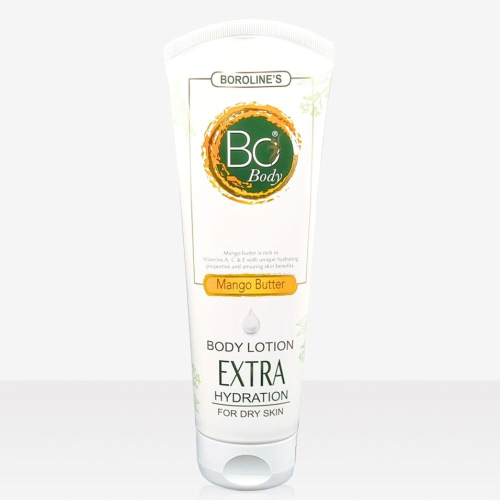 Front view of Boroline Bo body lotion 250 ml bottle