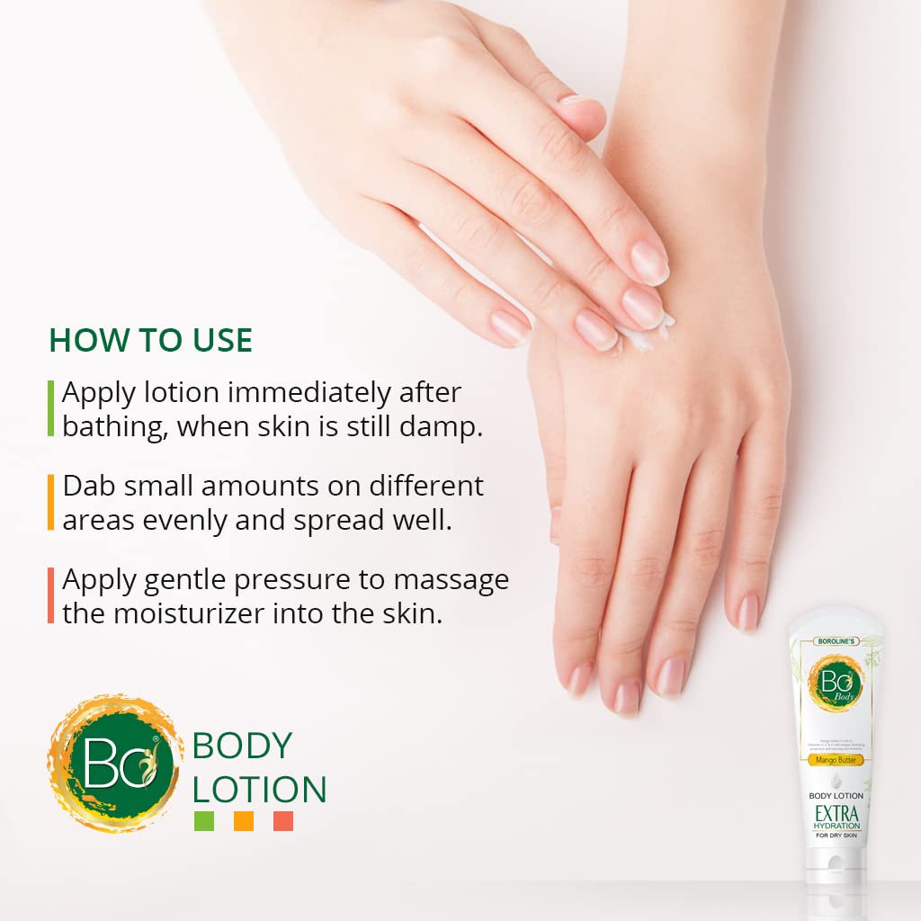 BOROLINE Bo Body Lotion 250 ML With Deep Moisturizer Mango Butter for Dry Skin, Enriched With Lanolin Oil, Glycerin – view 4