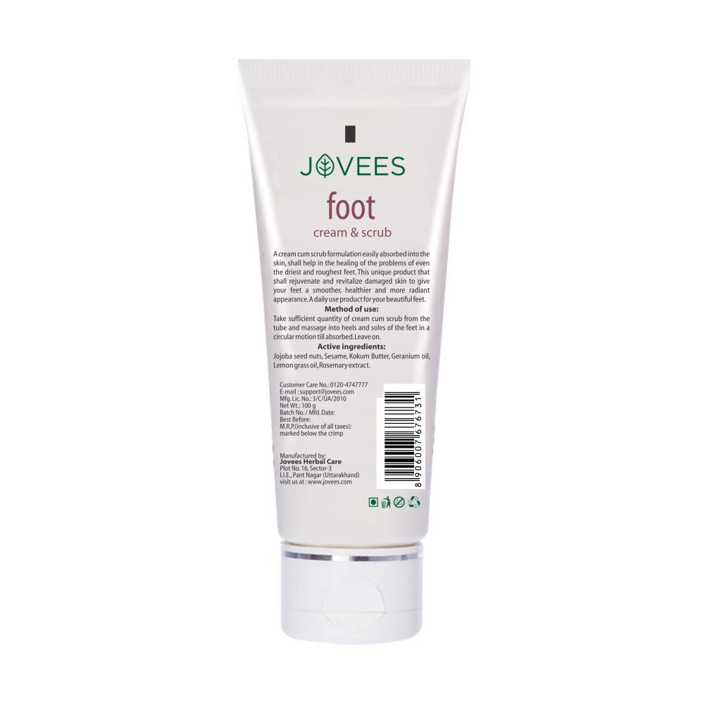 Jovees Herbal Foot Cream & Scrub 100 g, Manicure & Pedicure Hand & Foot Spa Kit Combo For Foot Care... – view 3