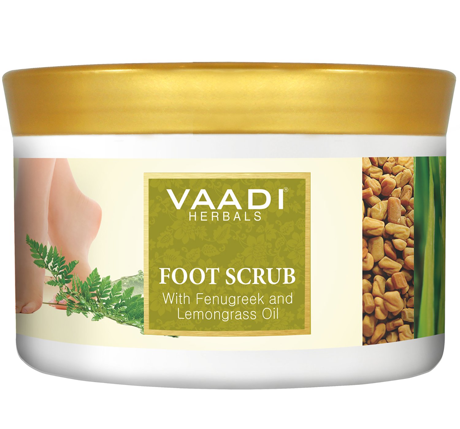 Vaadi Herbals Foot Scrub, Fenugreek and Lemongrass Oil, 500g – view 3
