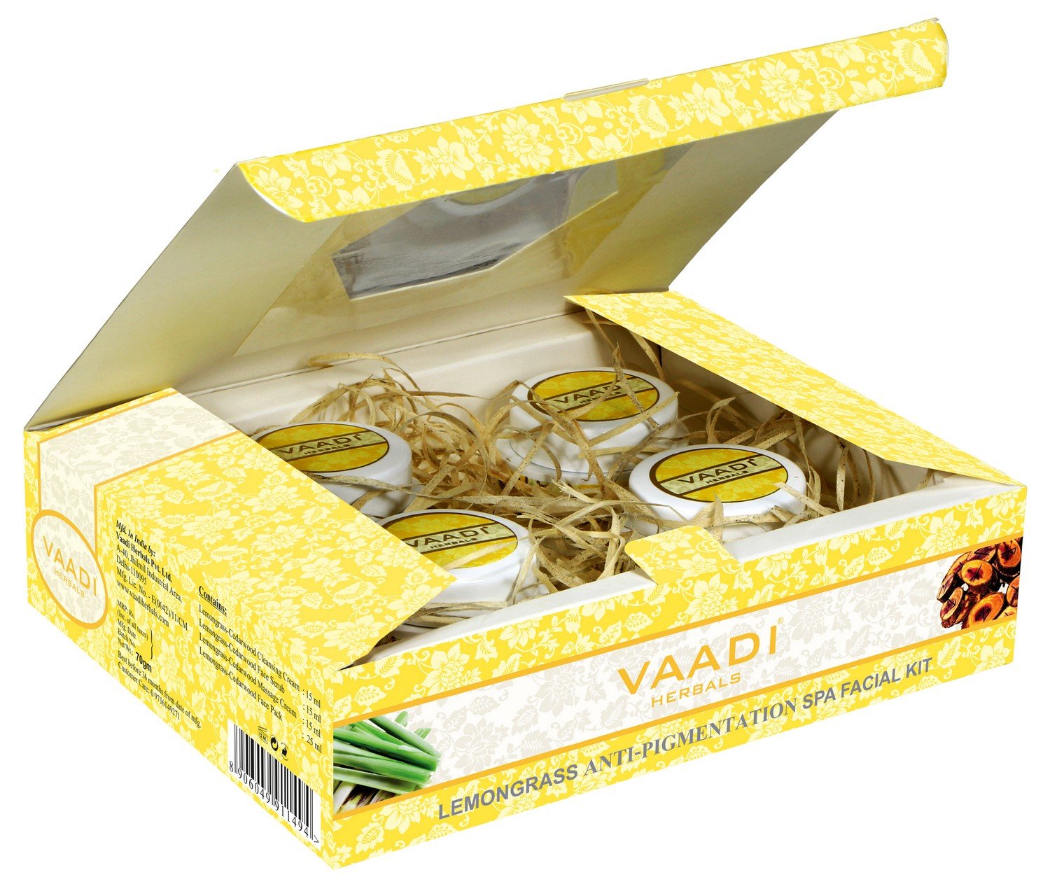 Vaadi Herbals Lemongrass Anti Pigmentation Spa Facial Kit with Cedarwood Extract, 70g – view 3