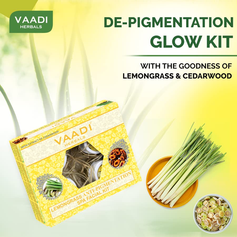 Vaadi Herbals Lemongrass Anti Pigmentation Spa Facial Kit with Cedarwood Extract, 70g – view 5