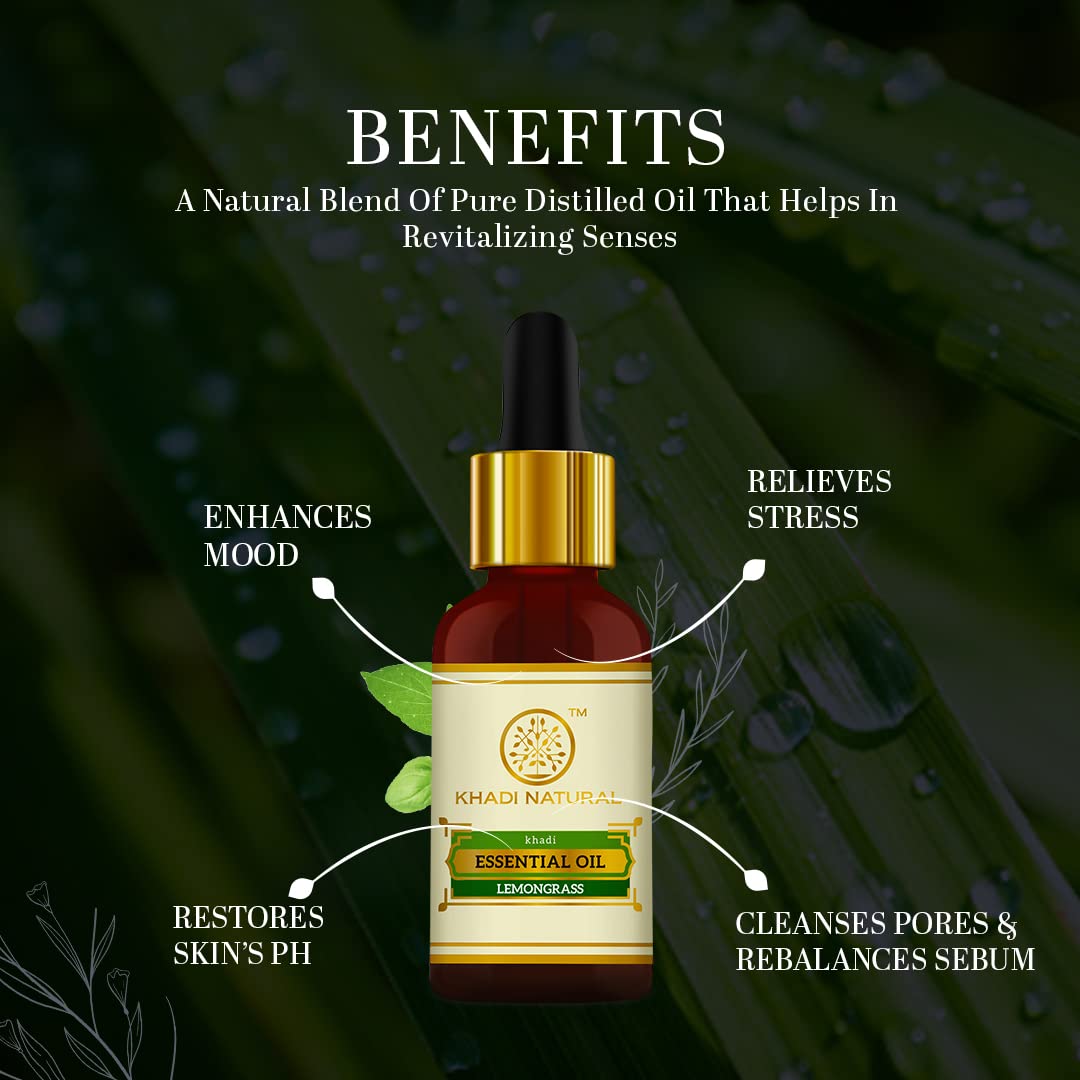 Khadi Natural Lemongrass Oil – view 2