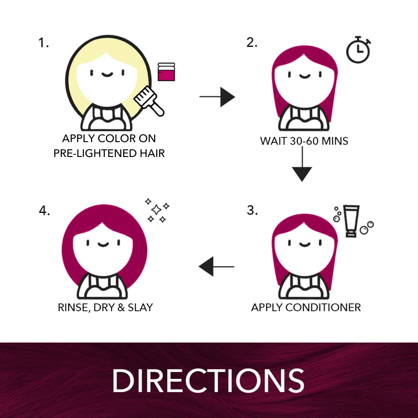 Paradyes Semi-permanent Comrii Purple DIY Conditioner Based Hair Colour infused with Aloe-vera, Bhringaraj, Brahmi, Almonds & Amla 120 gm – view 3