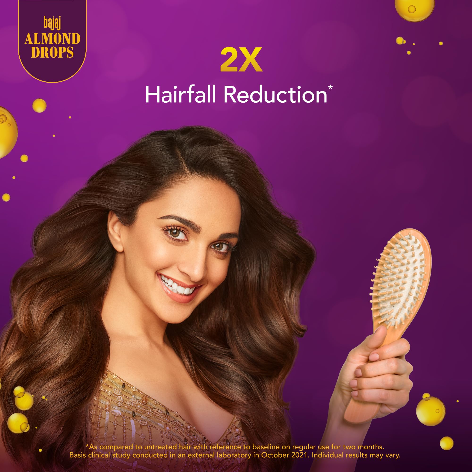 Bajaj Almond Drops Hair Oil, 285ml, Hair Oil, 6X Vitamin E, Almond Oil, Light and Non-Sticky, Hair Fall Control – view 3