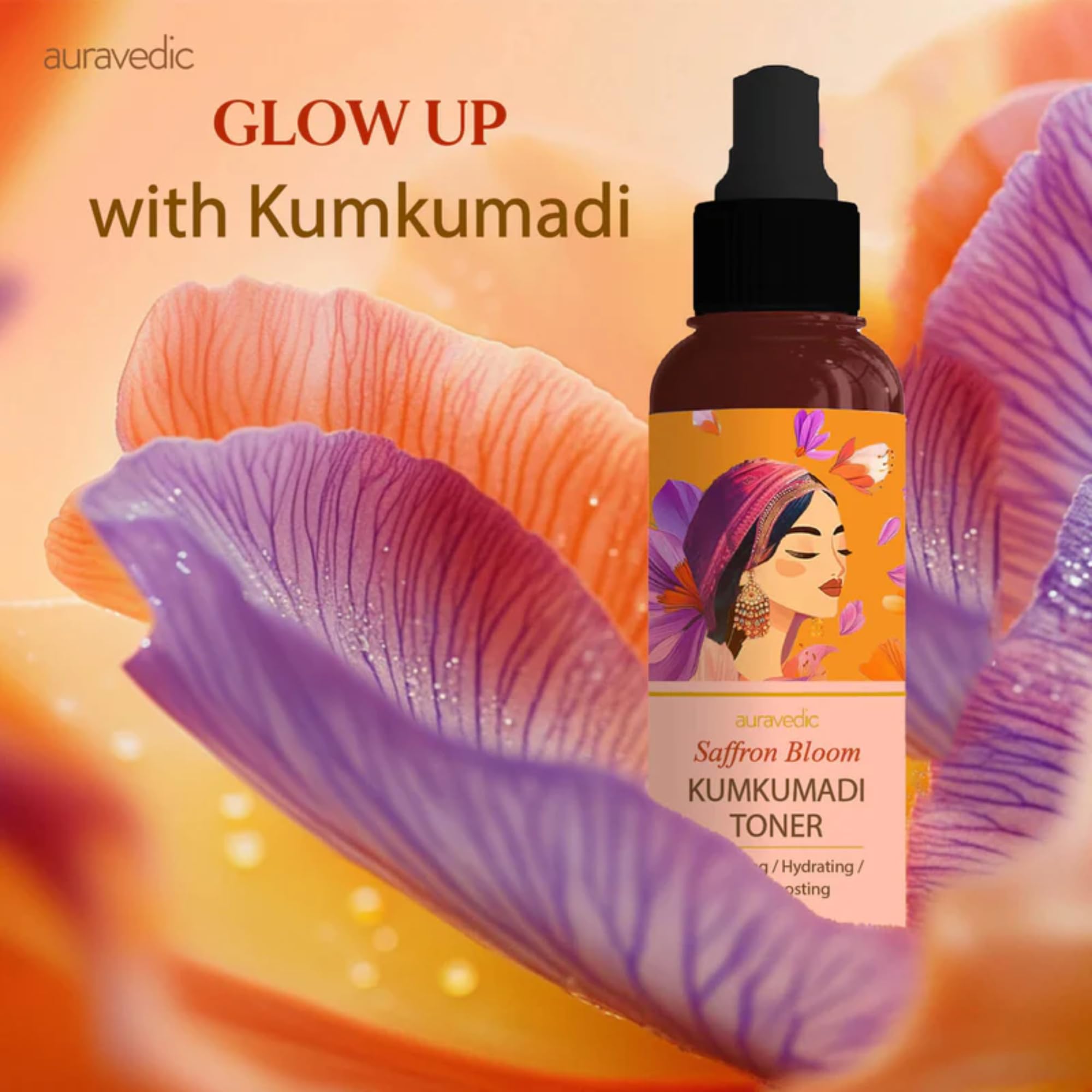 Auravedic Kumkumadi Tailam Face Toner For Women Men Anti Aging Serum Moisturizer 100ml Kumkumadi Oil For Face Niacinamide Toner For Oily Skin Acne Prone Skin Combination And Normal Type – view 3