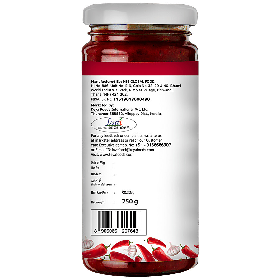 Keya Schezwan Chilli Garlic Chutney - For Preparing Pasta, Spring Roll, Chinese Platter 250 g – view 2
