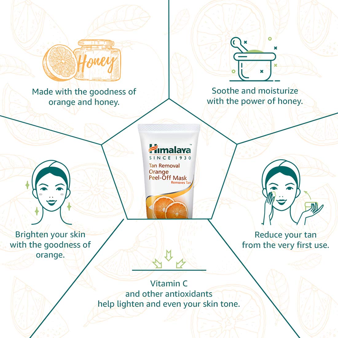 Himalaya Tan Removal Orange Peel-Off Mask, 50g – view 5