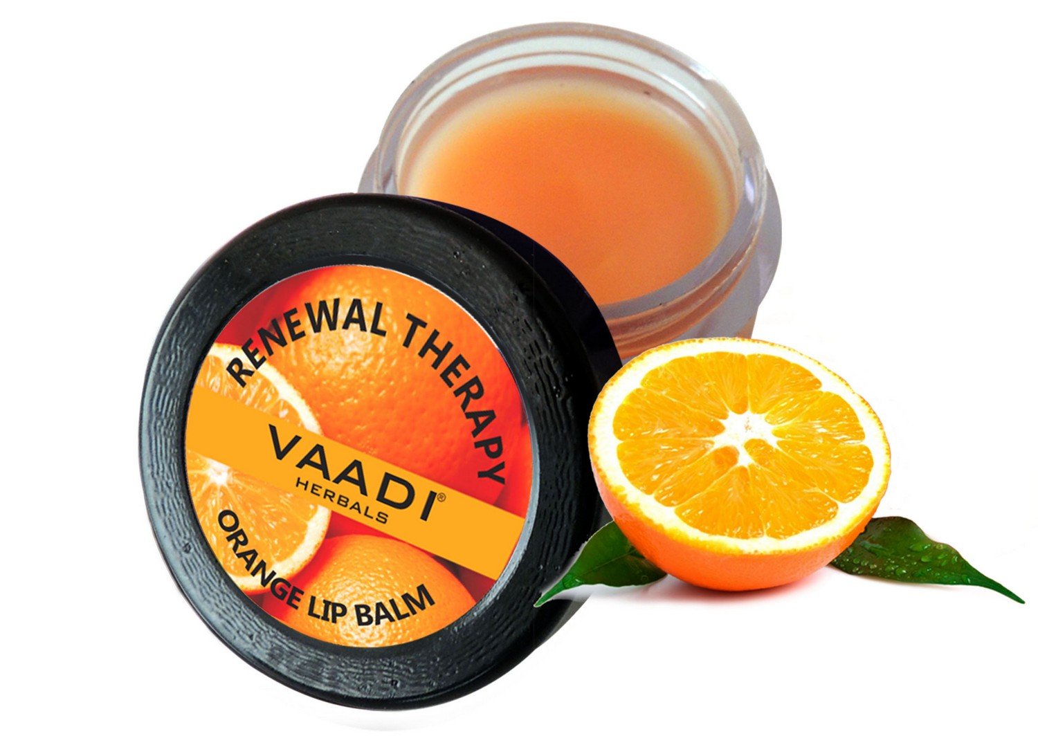 Vaadi Herbals Lip Balm, Orange and Shea Butter, 10g – view 2