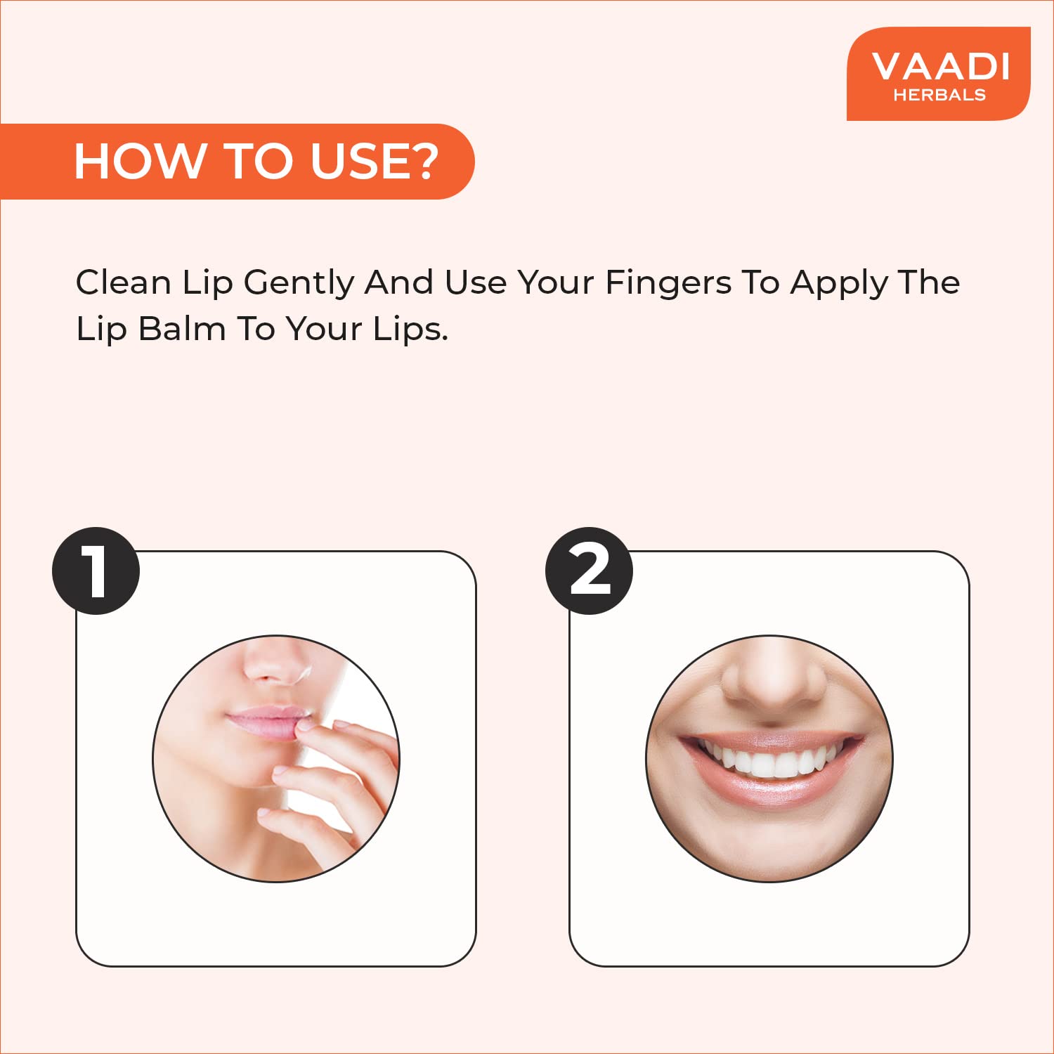 Vaadi Herbals Lip Balm, Orange and Shea Butter, 10g – view 4