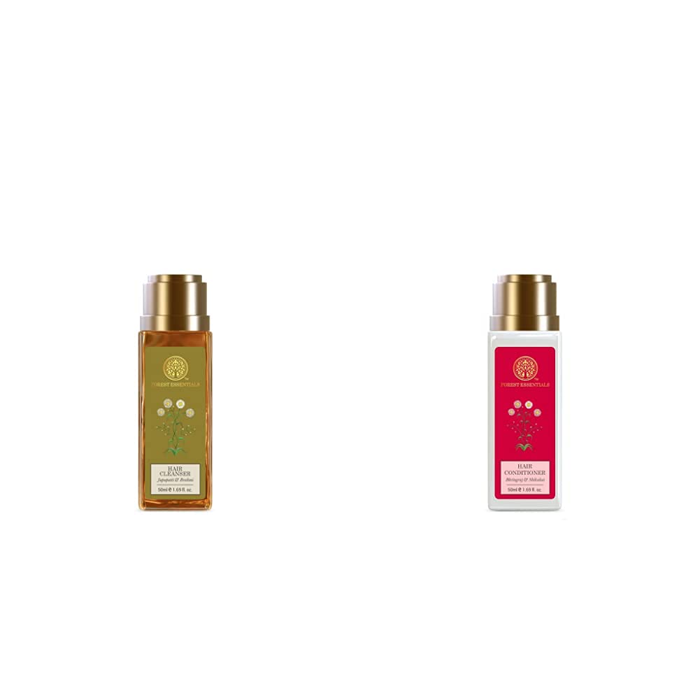 Forest Essentials 50 ml hair cleanser and conditioner set