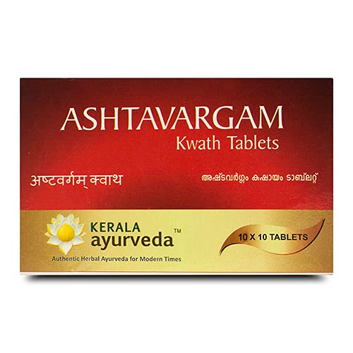 Bottle of Kerala Ayurveda Ashtavargam Kwath tablets front view