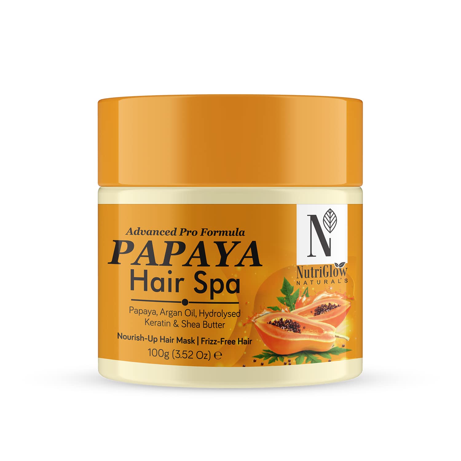 Papaya hair spa jar for shiny and bouncy hair