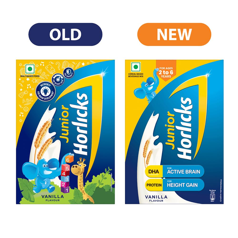 Junior Horlicks Health & Nutrition Drink Vanilla, 500G Carton, Children'S Health Drink For Overall Growth, Health Drink Powder For Kids 2 To 6 Years – view 3