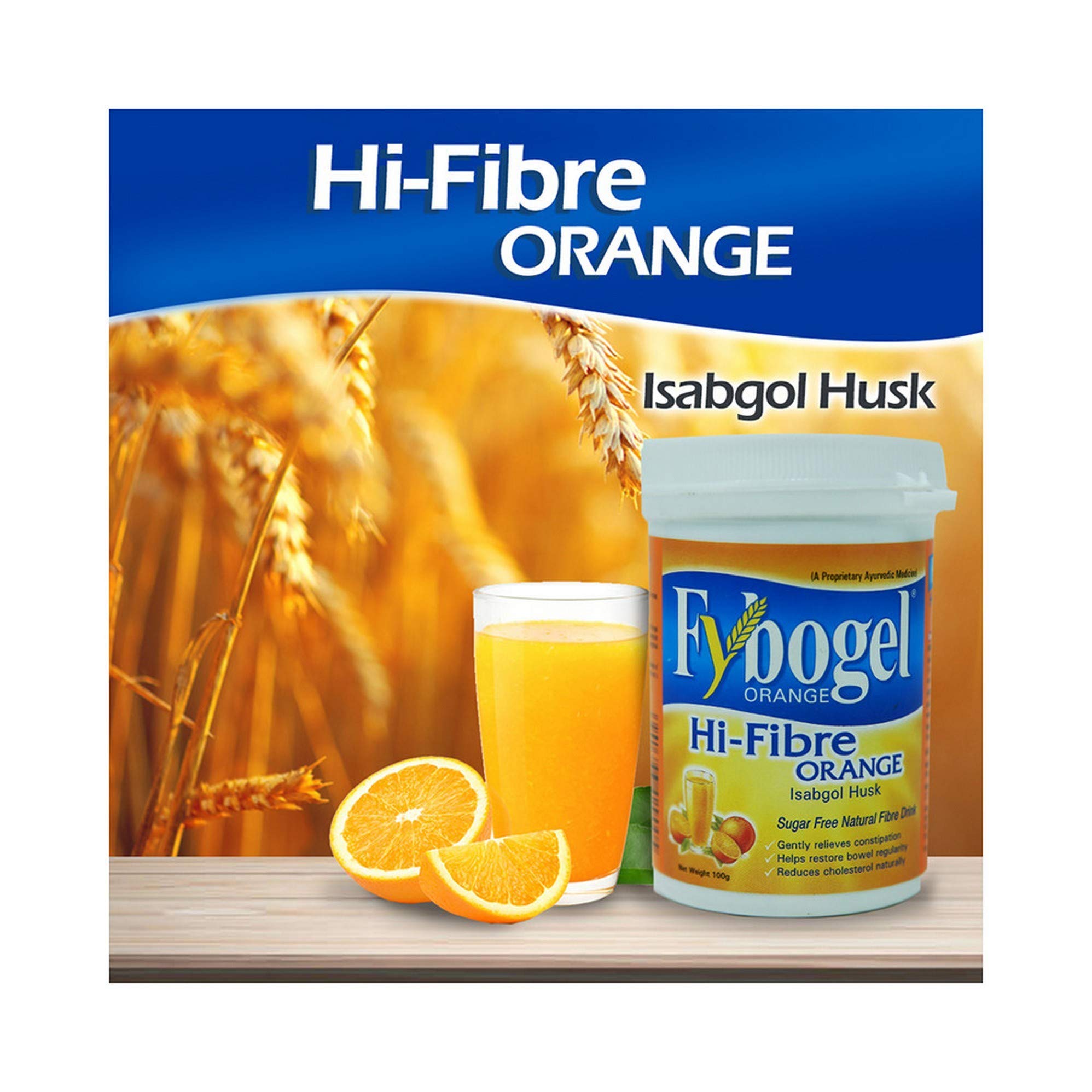 Fybogel - Bottle of 100g Hi-Fibre Orange Isabgol Husk – view 5