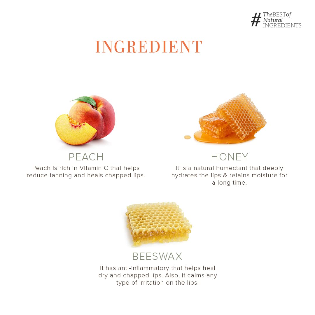Khadi Natural Peach Lip Balm with Beeswax and Shea Butter – view 4