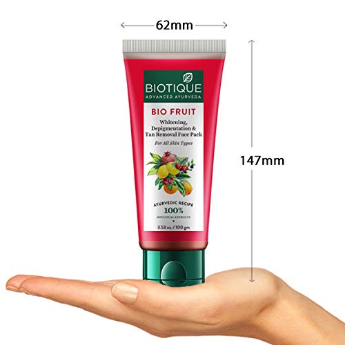 Biotique Fruit Brightening Depigmentation and Tan Removal Face Pack – view 4