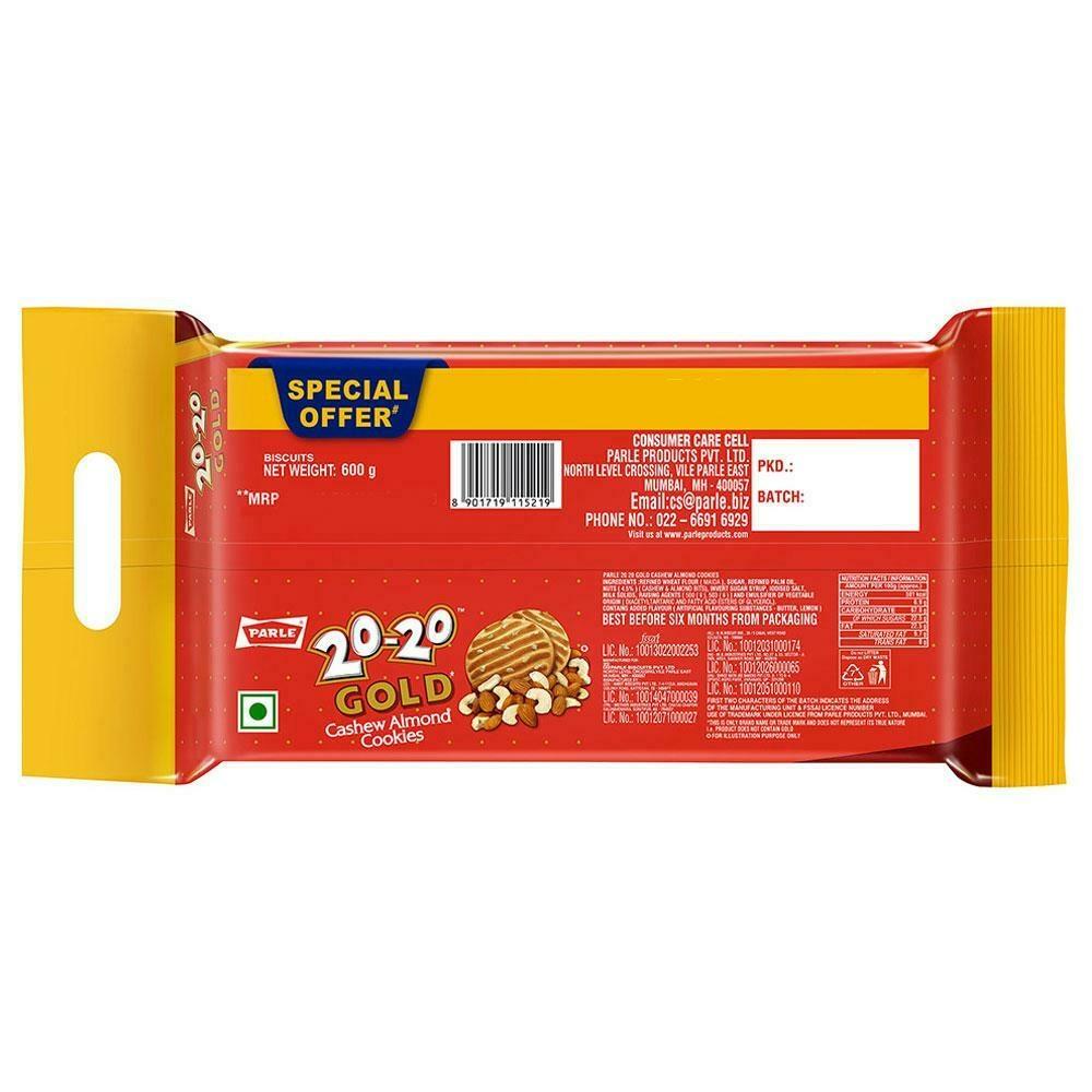 Parle 20-20 Gold Cashew Almond Cookies 600 G – view 2