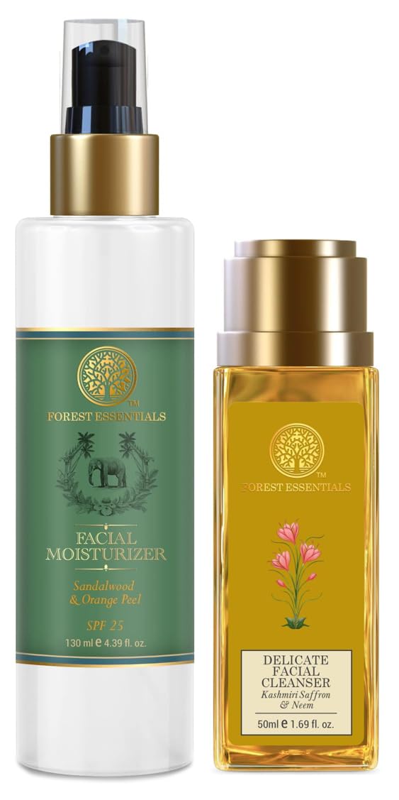 Forest Essentials SPF 25 moisturiser with travel cleanser combo