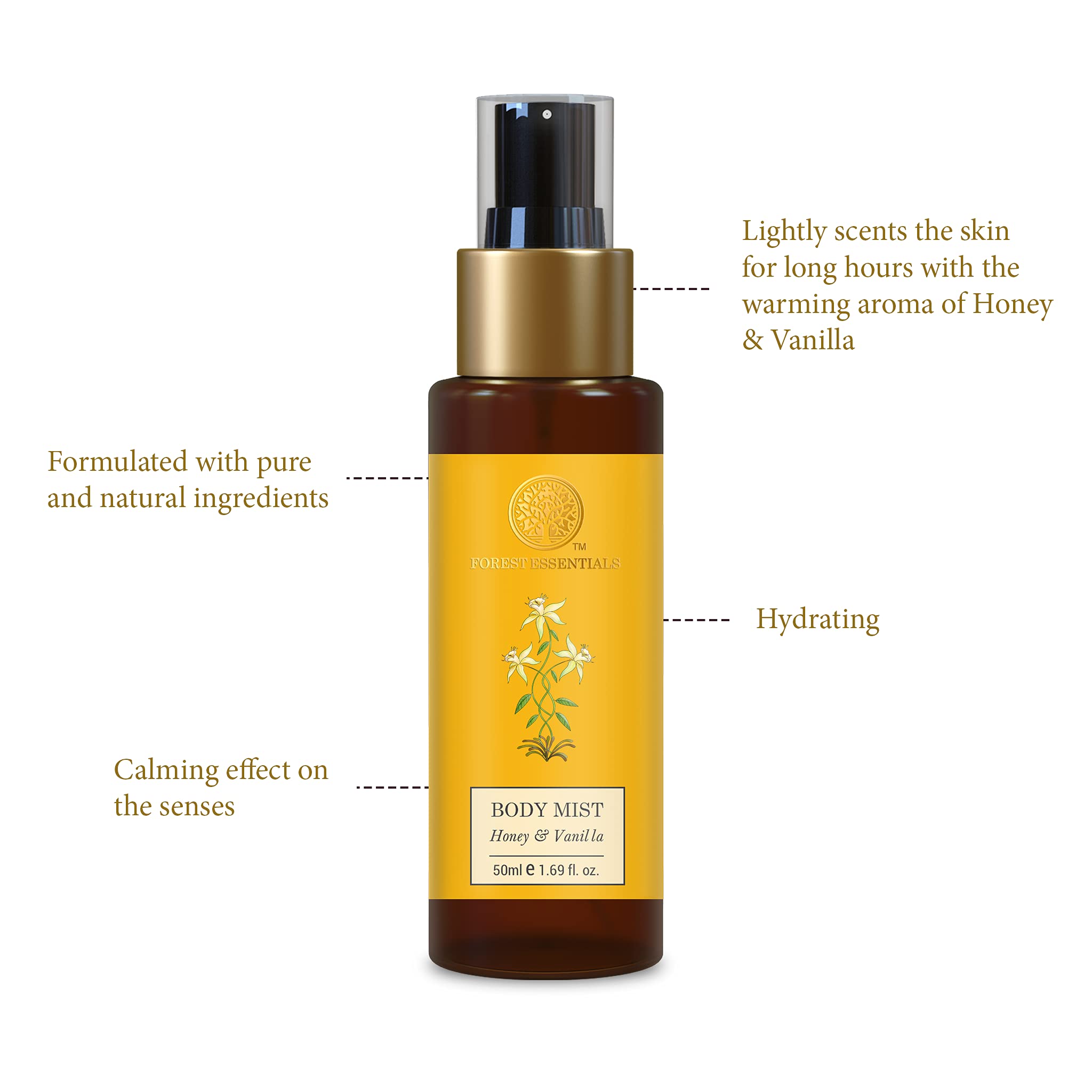 Forest Essentials Travel Size Body Mist Honey & Vanilla & Forest Essentials Hair Cleanser Amla Combo – view 3