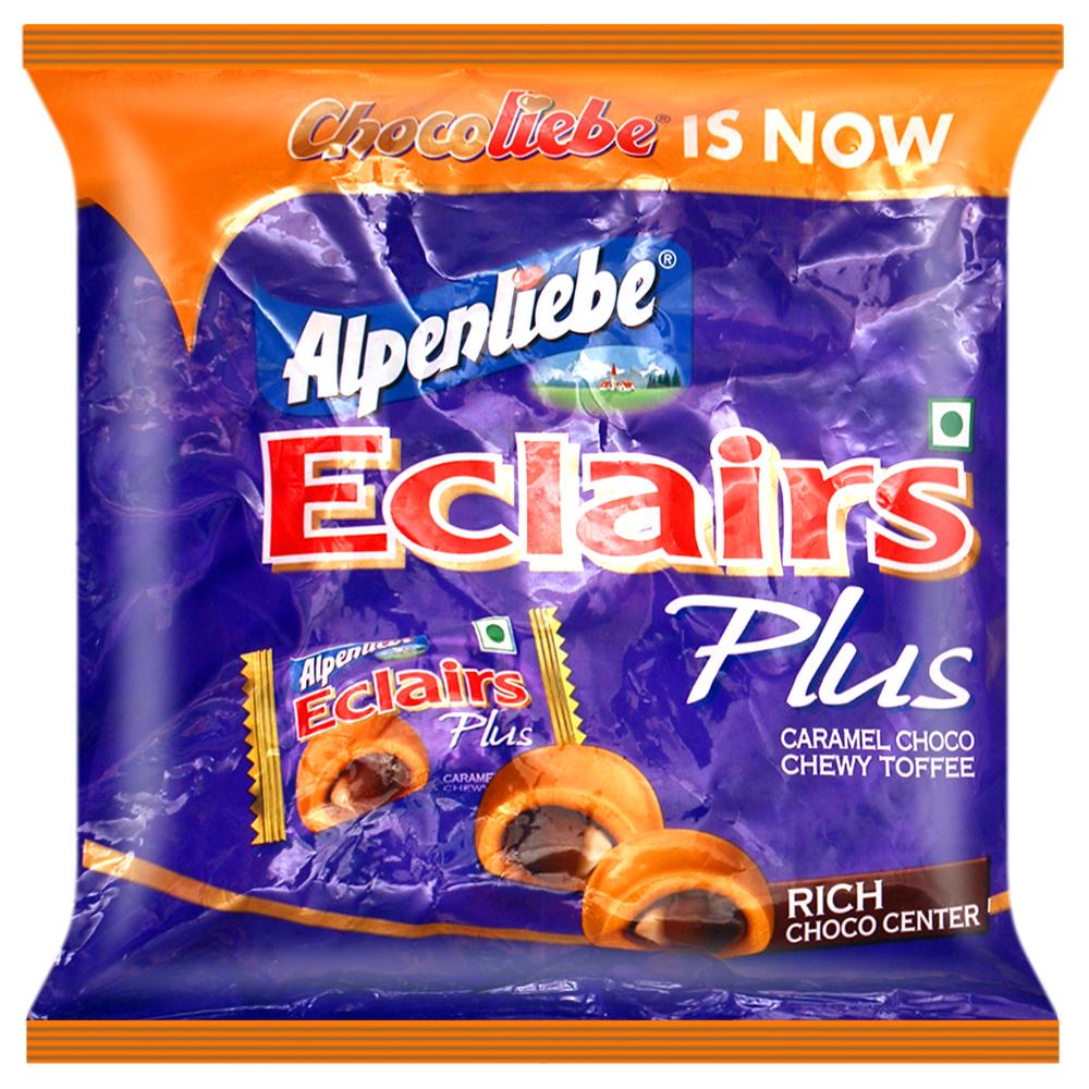 Chocoliebe Eclairs Plus pouch with chocolate-flavoured candies 136 g